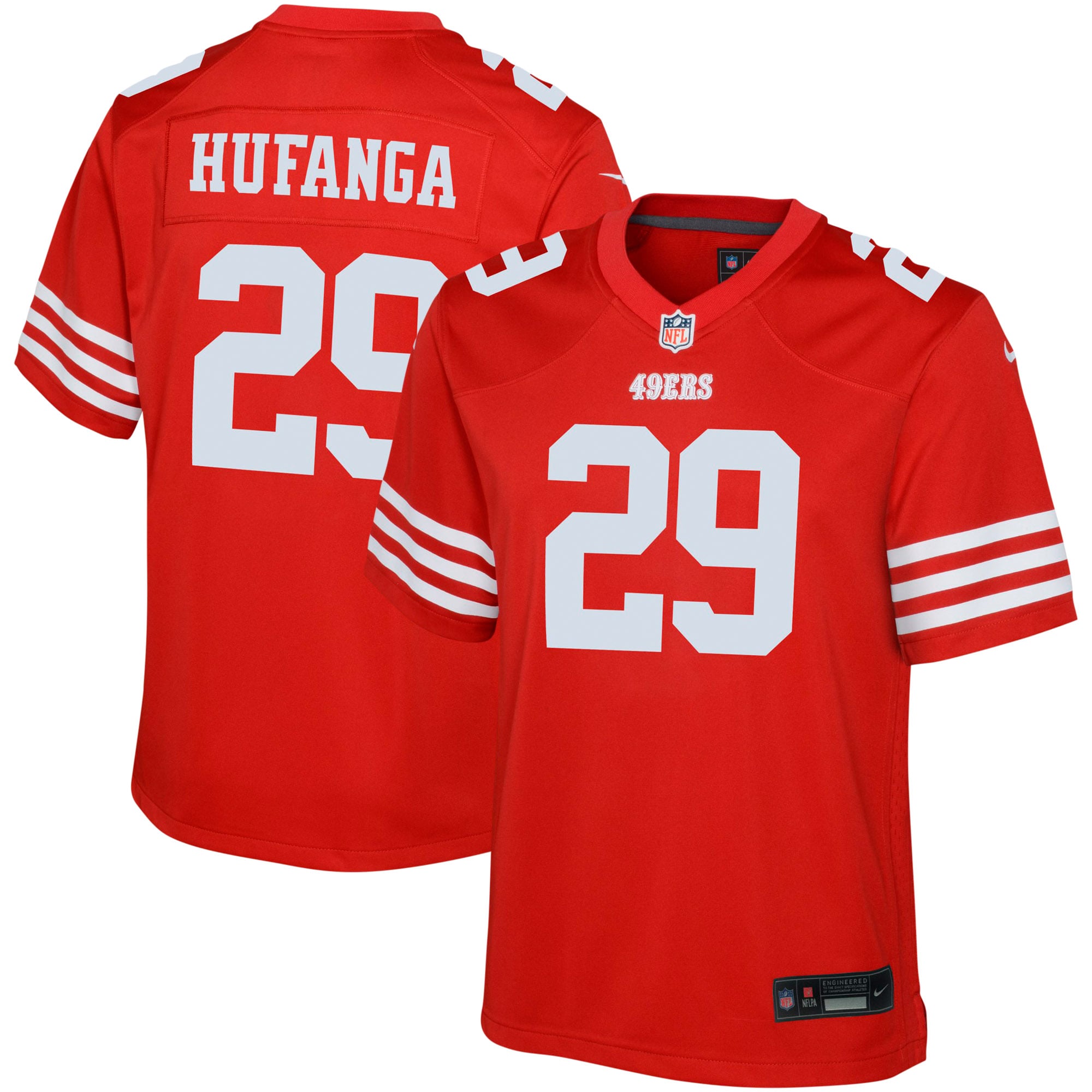 Talanoa Hufanga San Francisco 49ers Nike Youth Game Jersey - Scarlet - vstockx