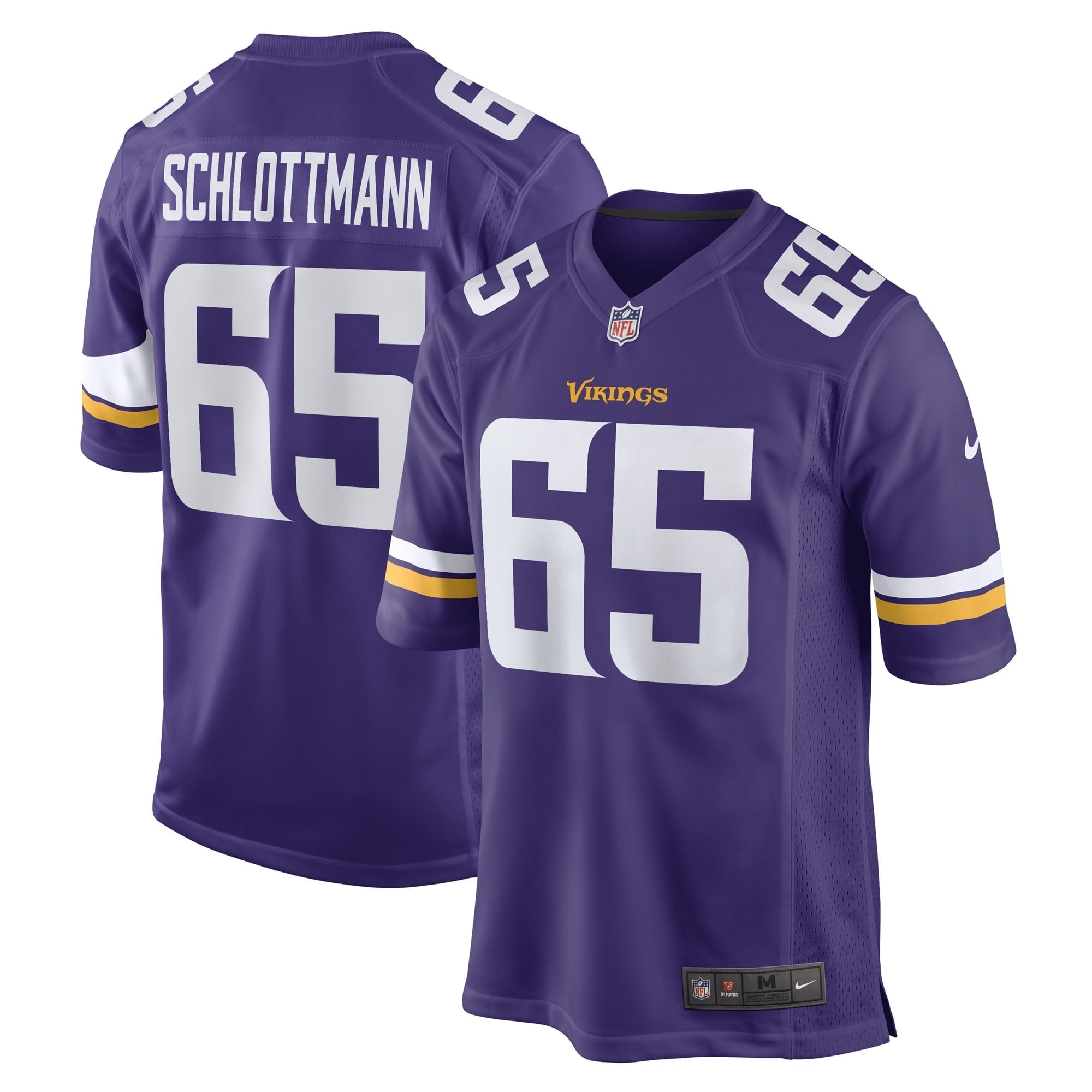 Men's Nike Austin Schlottmann Purple Minnesota Vikings Game Player Jersey - vstockx