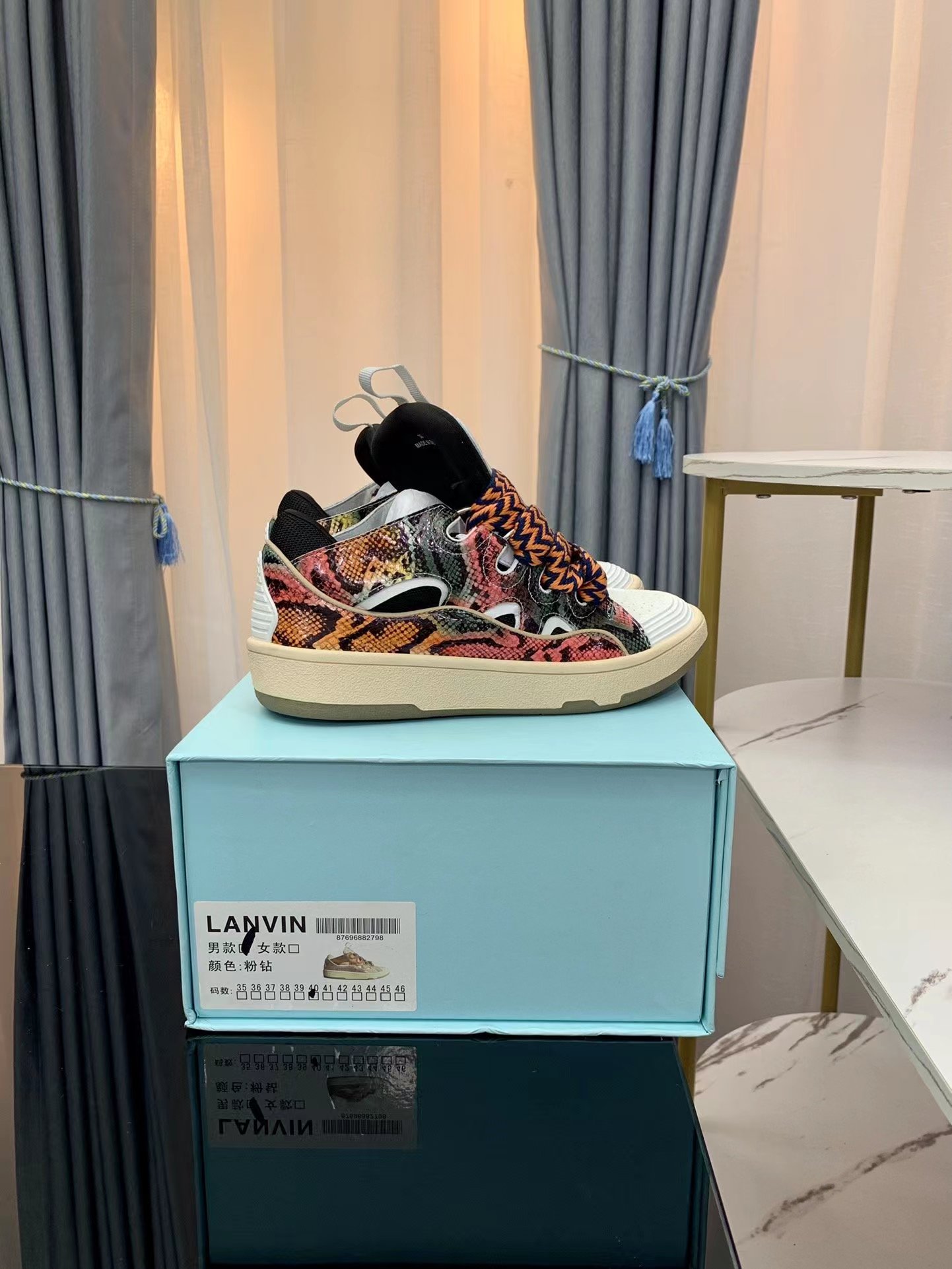 Lanvin Leather Curb snake's skin - vstockx