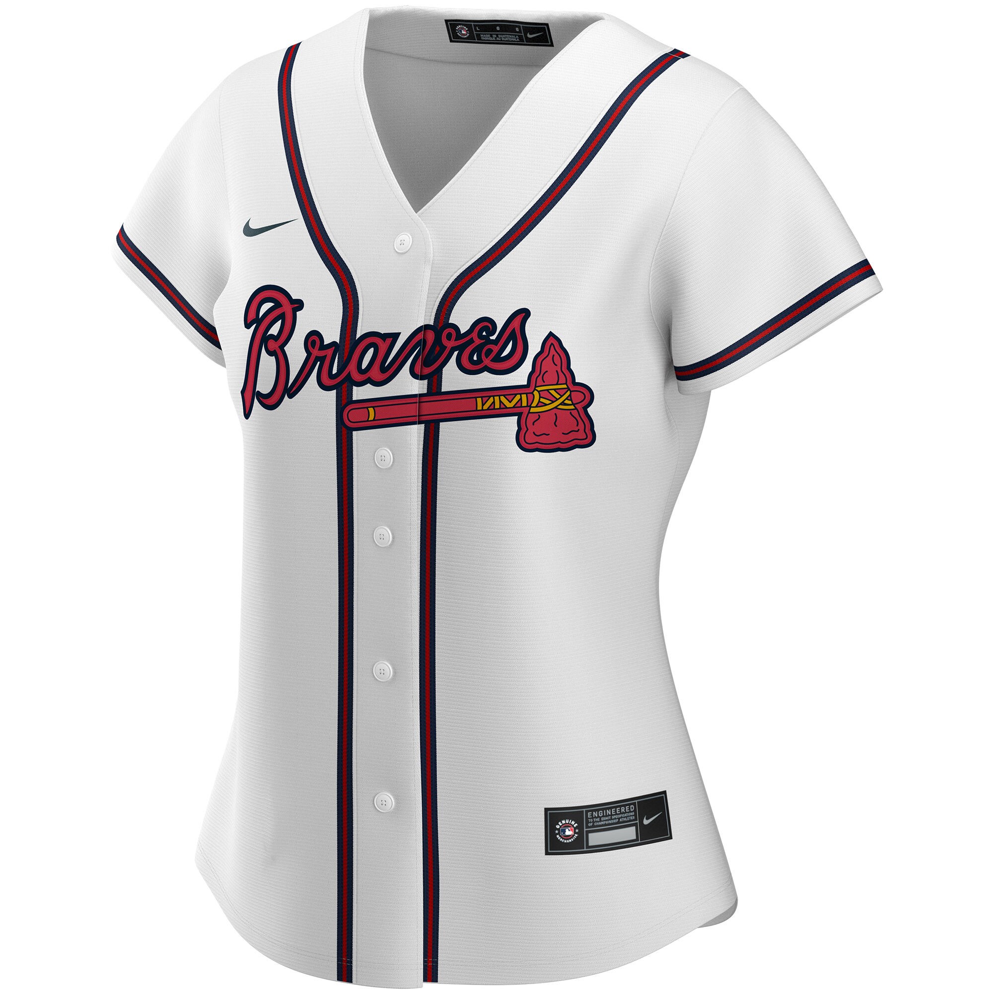 Atlanta Braves Nike Women's Home Replica Custom Jersey - White - vstockx
