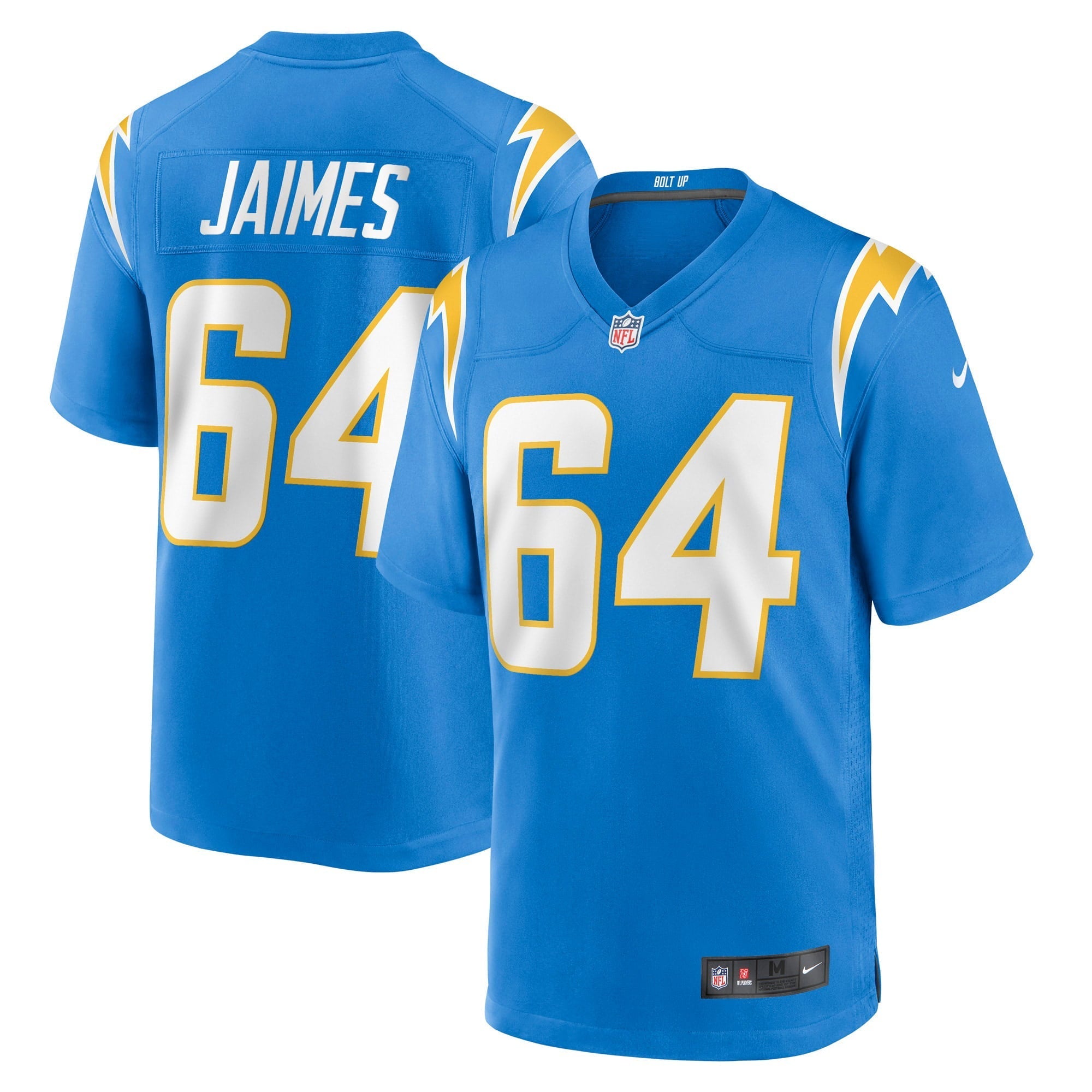 Men's Nike Brenden Jaimes Powder Blue Los Angeles Chargers Game Jersey - vstockx