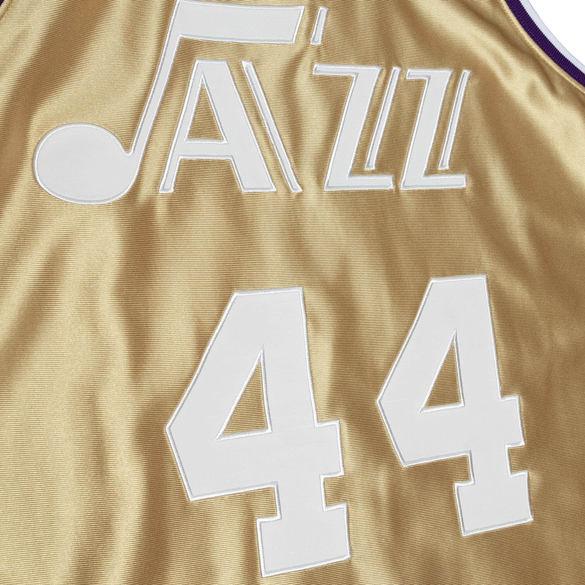 75th Anniversary Gold Swingman Pete Maravich Utah Jazz 1974-75 Jersey - vstockx