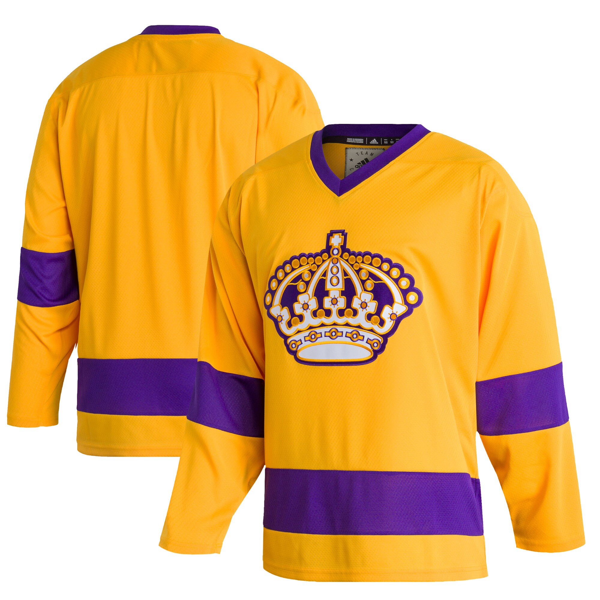Los Angeles Kings adidas Team Classics Authentic Blank Jersey - Gold - vstockx