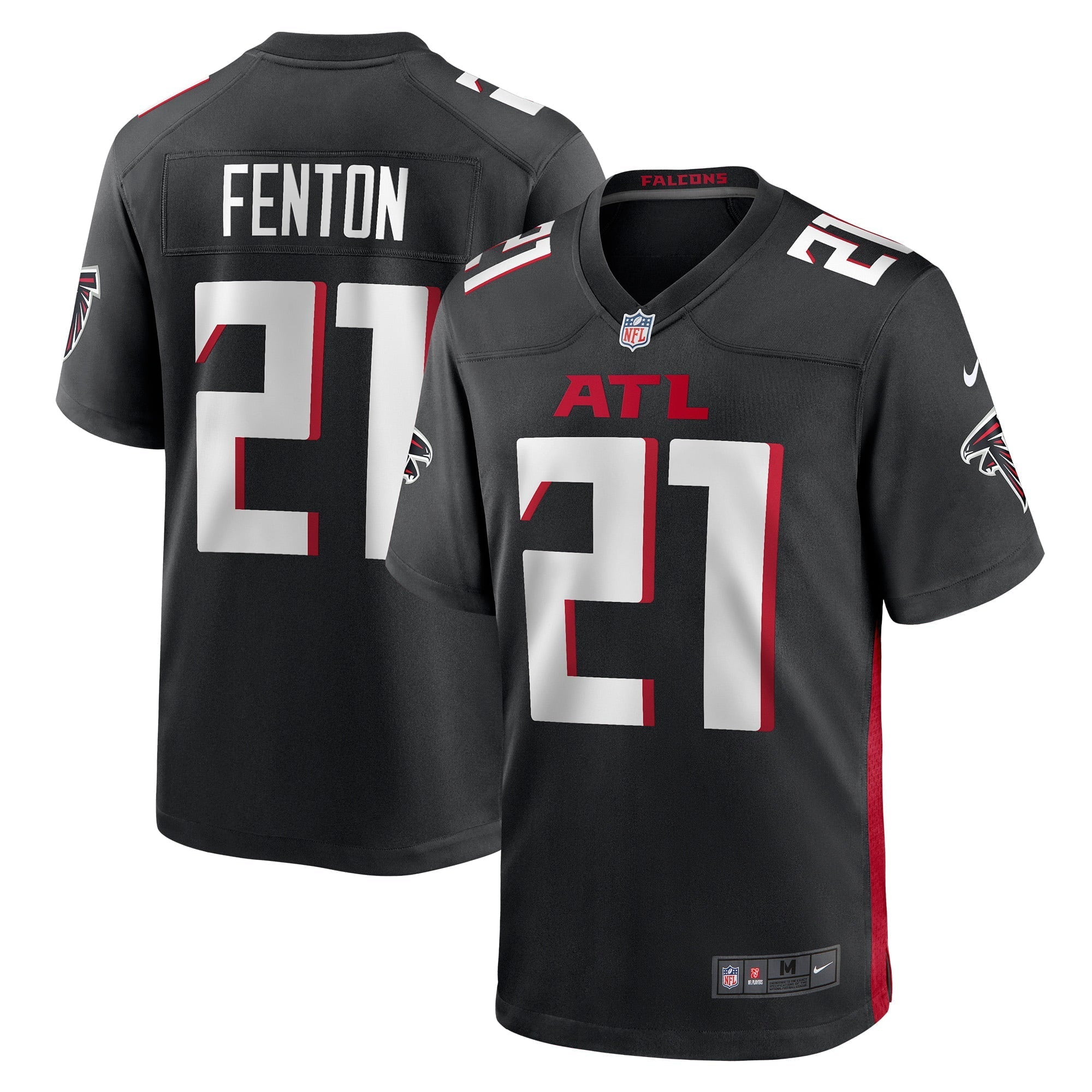 Men's Nike Rashad Fenton Black Atlanta Falcons Game Player Jersey - vstockx