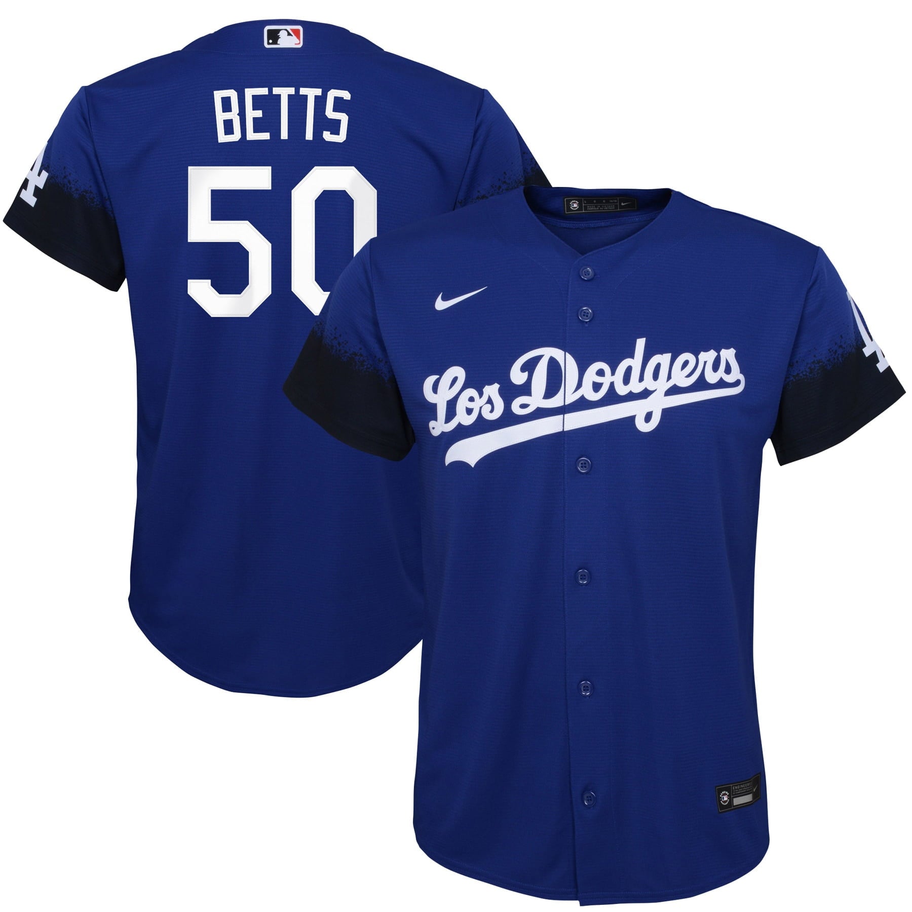 Youth Nike Mookie Betts Royal Los Angeles Dodgers City Connect Replica Player Jersey - vstockx