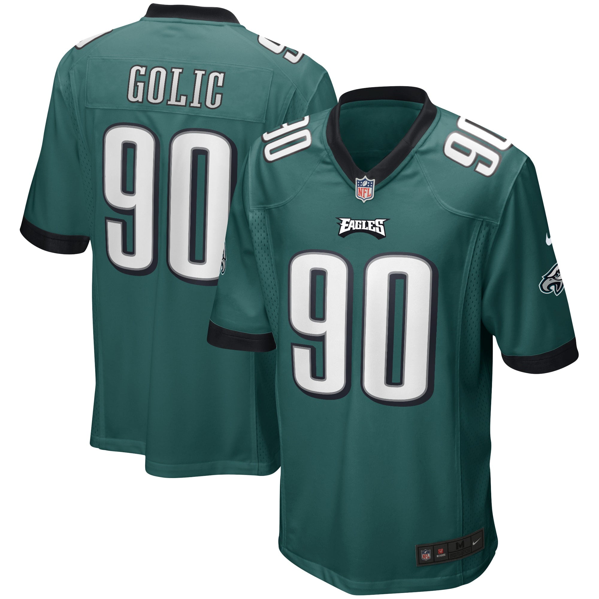Men's Nike Mike Golic Midnight Green Philadelphia Eagles Game Retired Player Jersey - vstockx