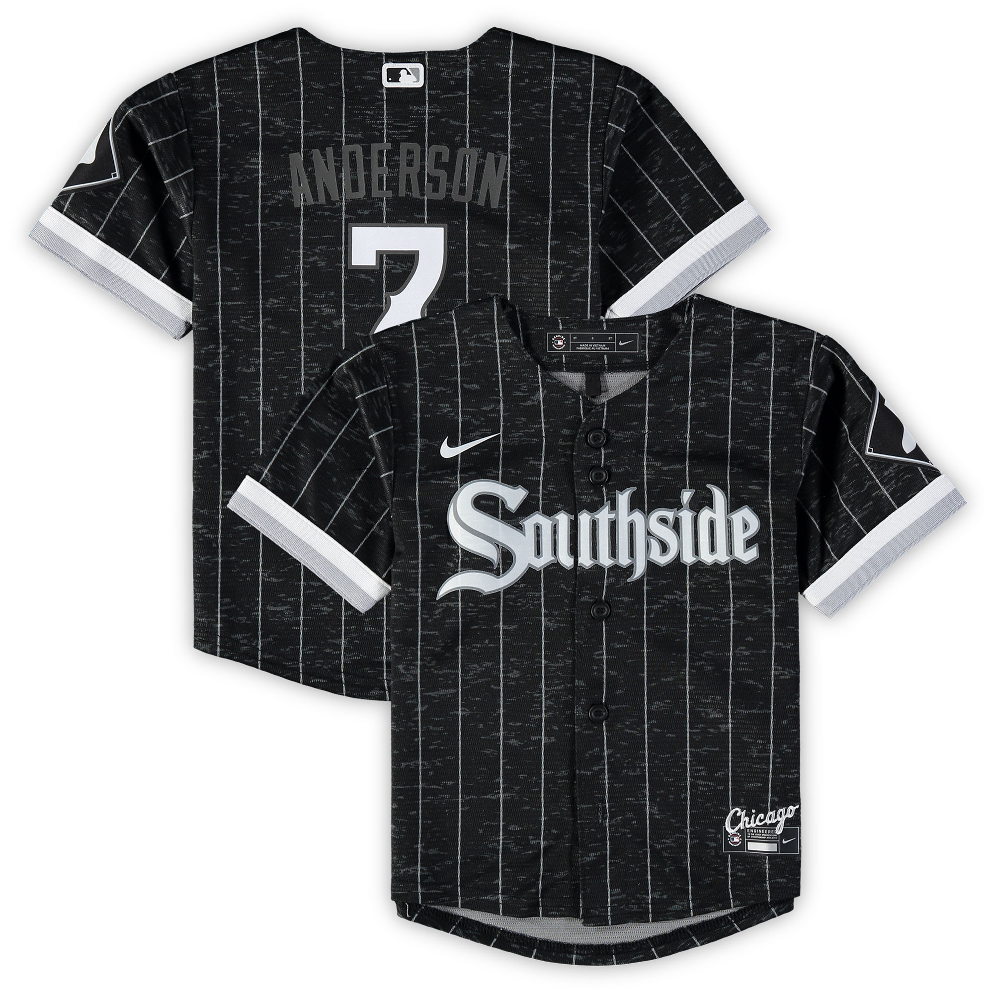 Tim Anderson Chicago White Sox Toddler Nike City Connect Replica Player Jersey - Black - vstockx