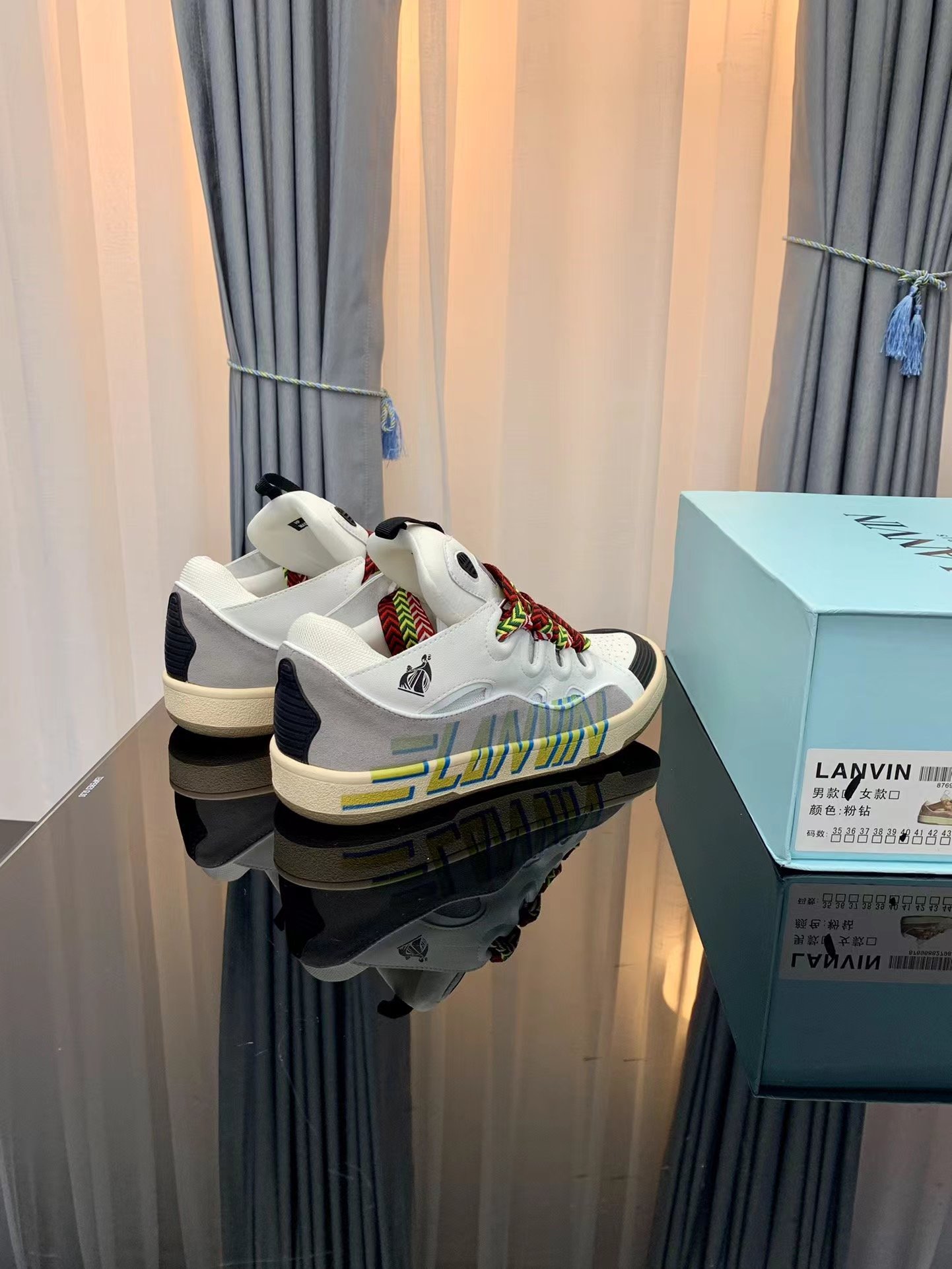 Lanvin Leather Curb White letters - vstockx