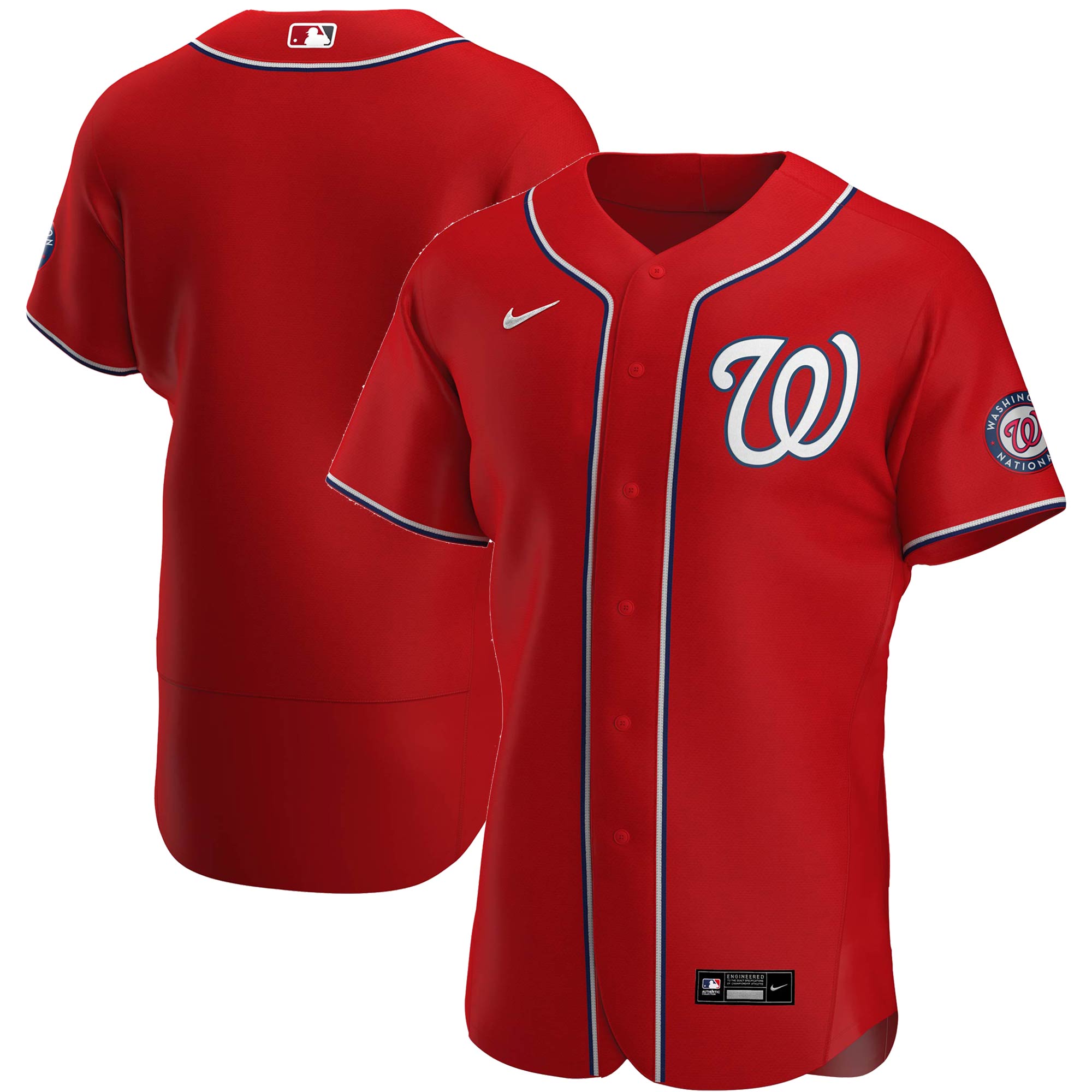 Washington Nationals Nike Alternate Authentic Team Jersey - Red - vstockx