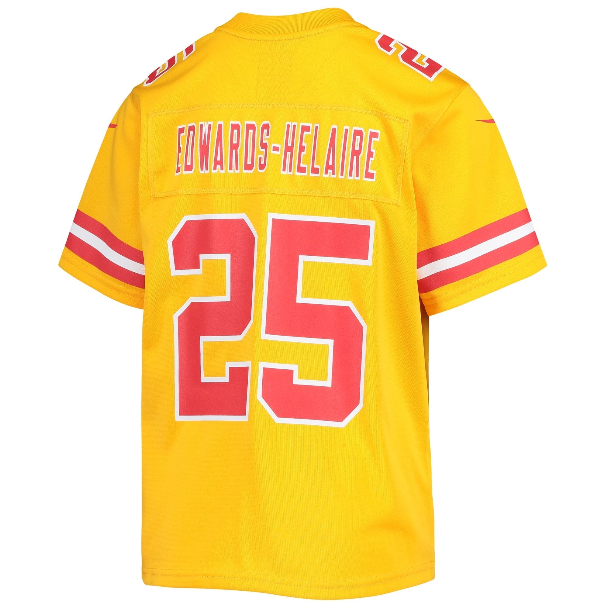 Youth Nike Clyde Edwards-Helaire Gold Kansas City Chiefs Inverted Team Game Jersey - vstockx