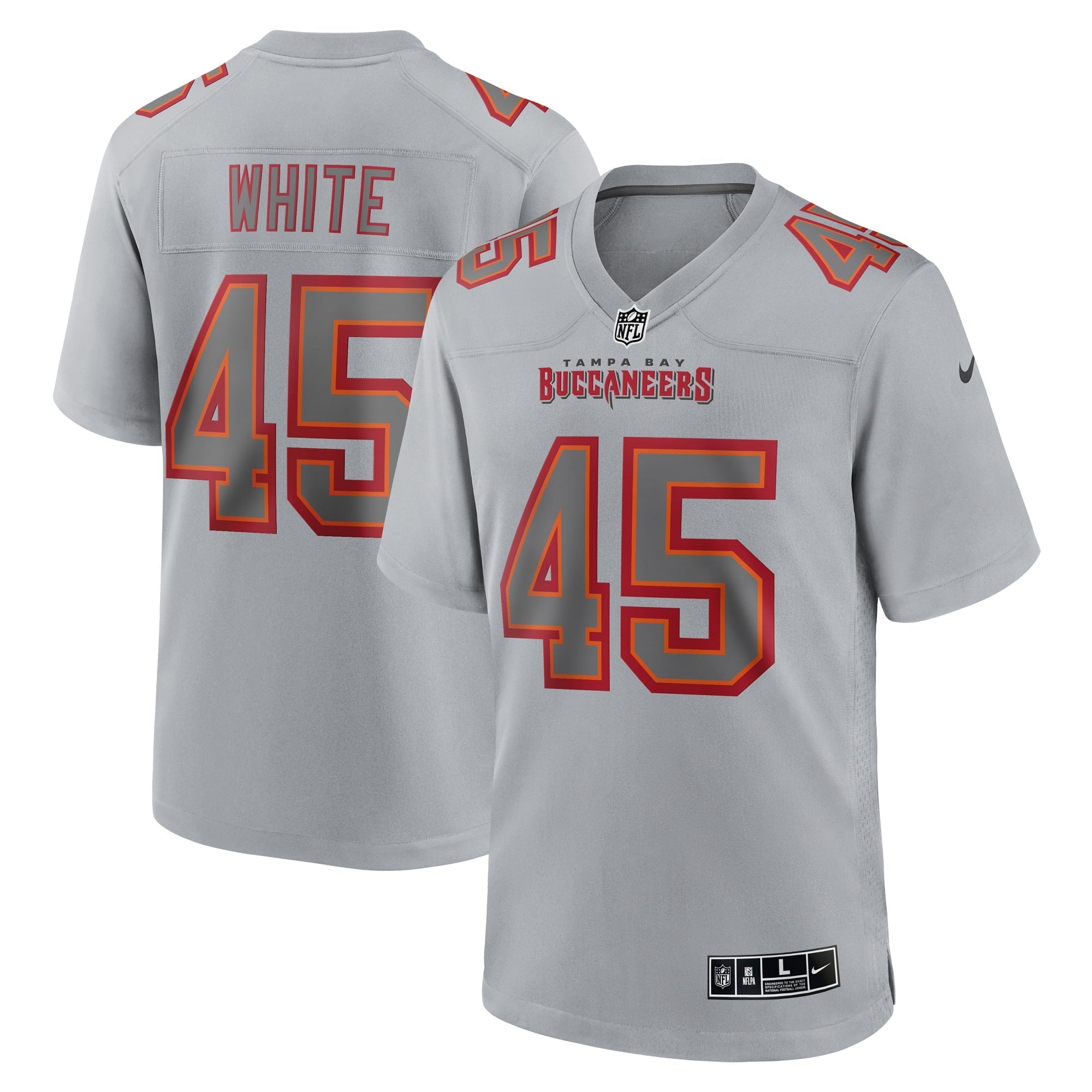 Men's Nike Devin White Gray Tampa Bay Buccaneers Atmosphere Fashion Game Jersey - vstockx