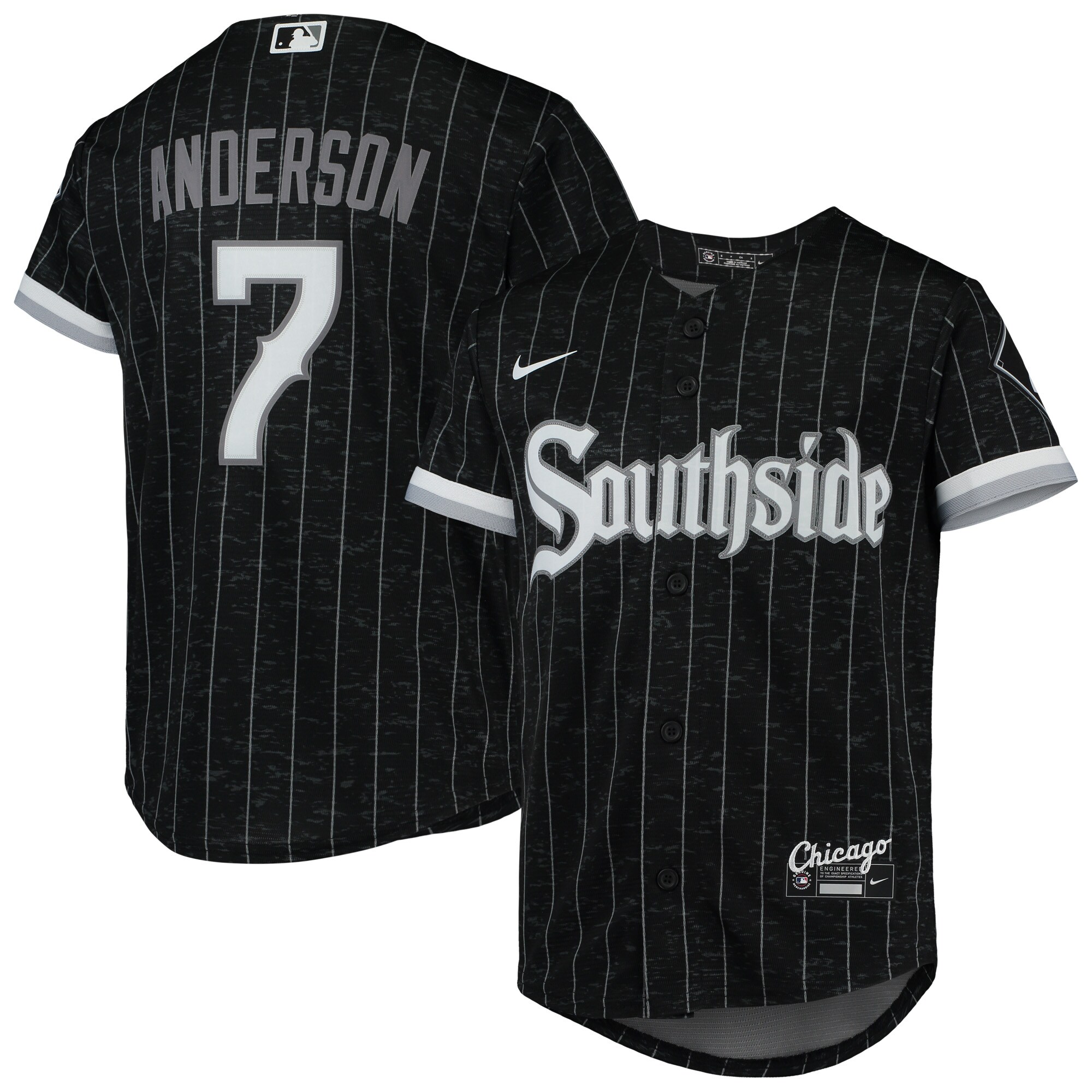Tim Anderson Chicago White Sox Nike Youth City Connect Replica Player Jersey - Black - vstockx