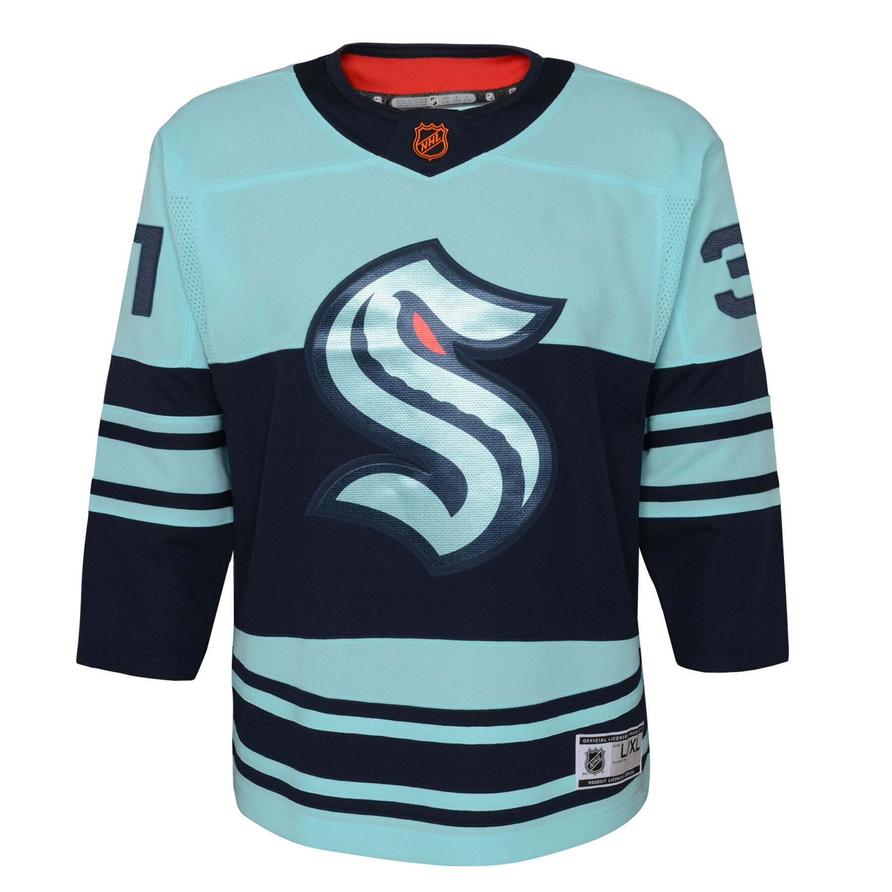Philipp Grubauer Seattle Kraken Youth Special Edition 2.0 Premier Player Jersey - Teal - vstockx
