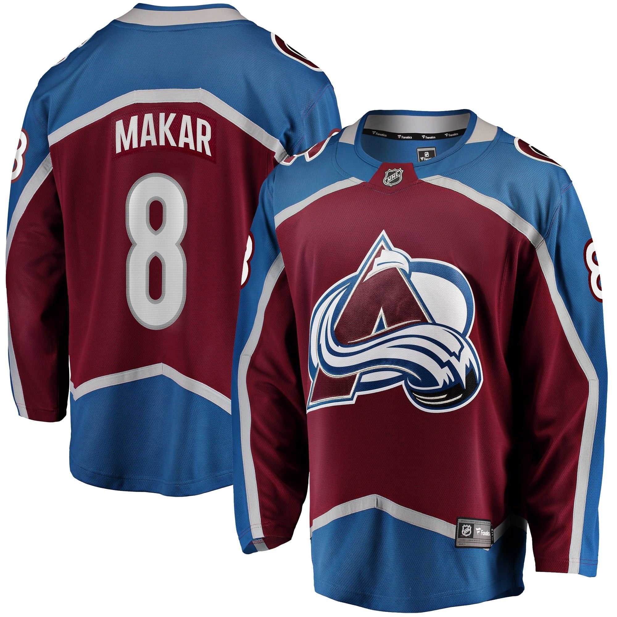 Men's Fanatics Branded Cale Makar Burgundy Colorado Avalanche Home Premier Breakaway Player Jersey - vstockx