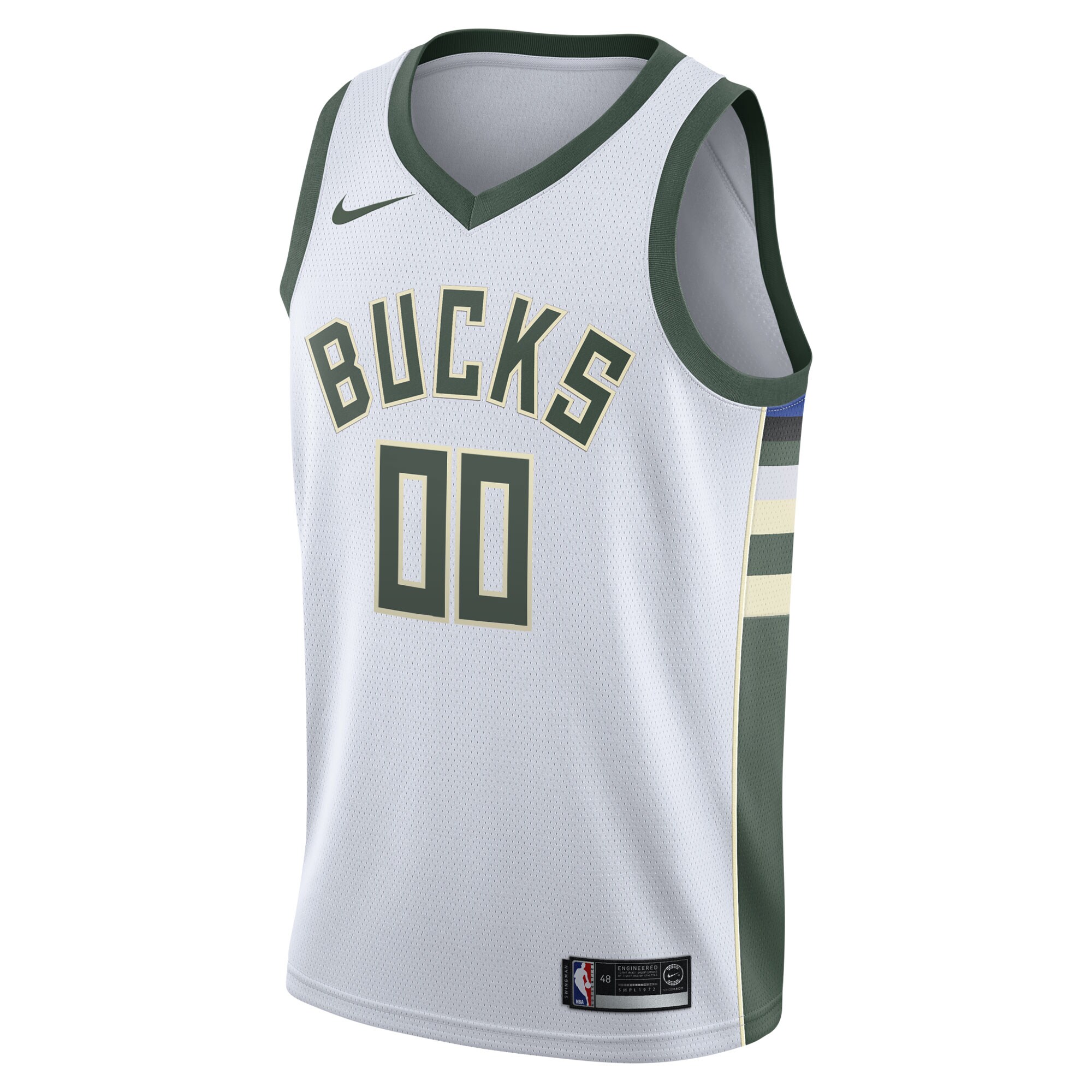 Milwaukee Bucks Nike 2020/21 Swingman Custom Jersey - Association Edition - White - vstockx