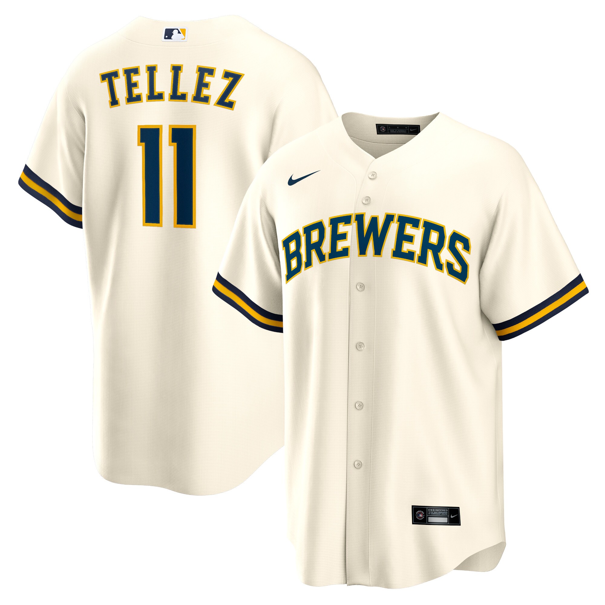 Rowdy Tellez Milwaukee Brewers Nike Replica Player Jersey - White - vstockx