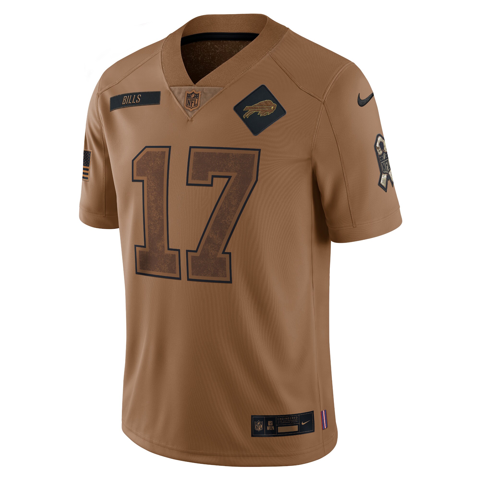 Josh Allen Buffalo Bills Nike 2023 Salute To Service Limited Jersey - Brown - vstockx
