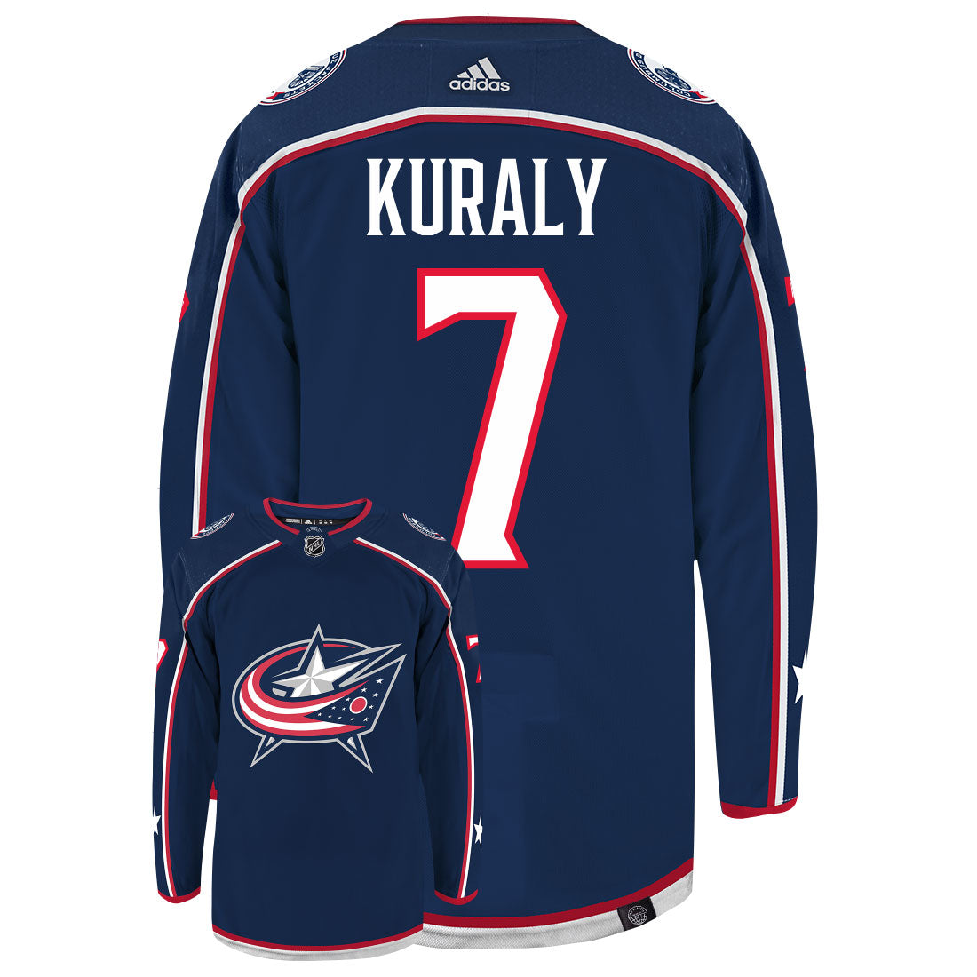 Sean Kuraly Columbus Blue Jackets Adidas Primegreen Authentic NHL Hockey Jersey - vstockx