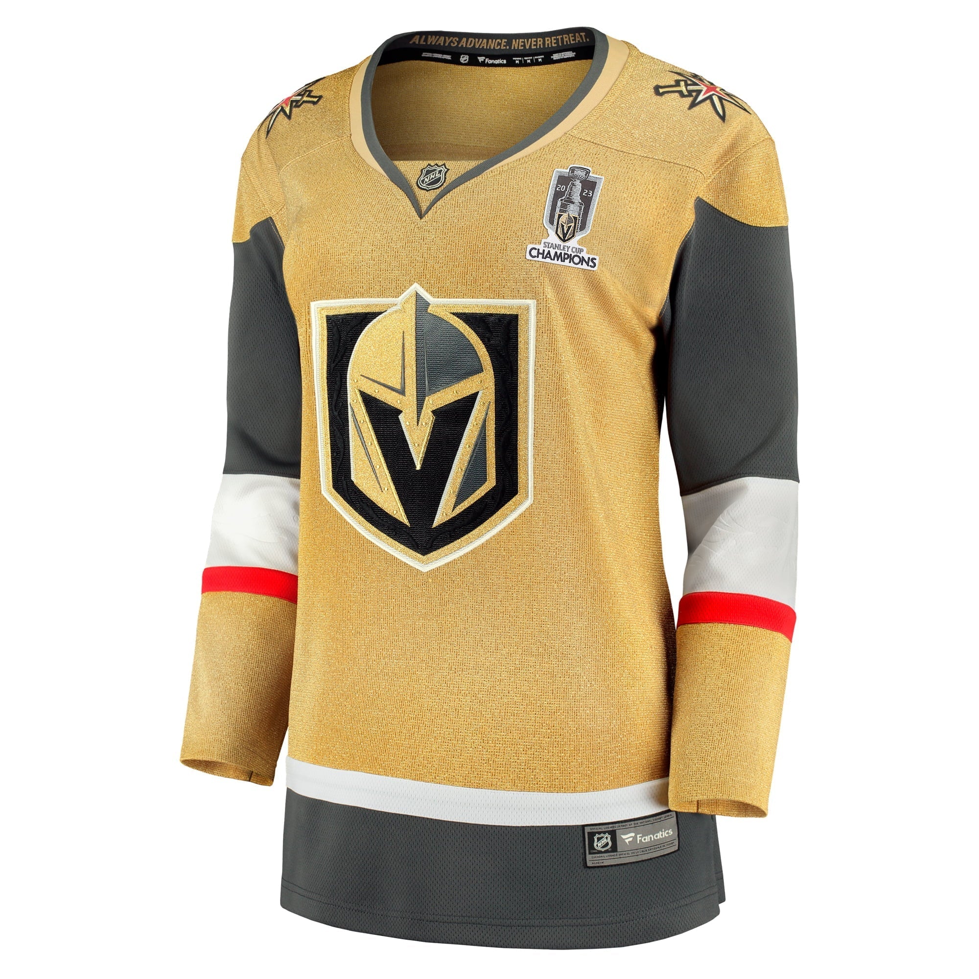 Women's Fanatics Branded Gold Vegas Golden Knights 2023 Stanley Cup Champions Home Breakaway Jersey - vstockx
