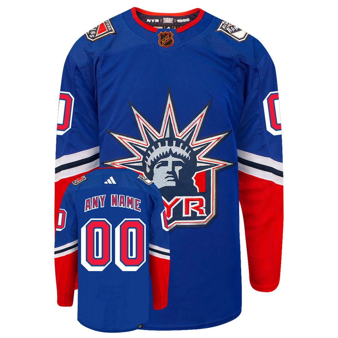 Customizable New York Rangers Adidas 2022 Primegreen Reverse Retro Authentic NHL Hockey Jersey - vstockx