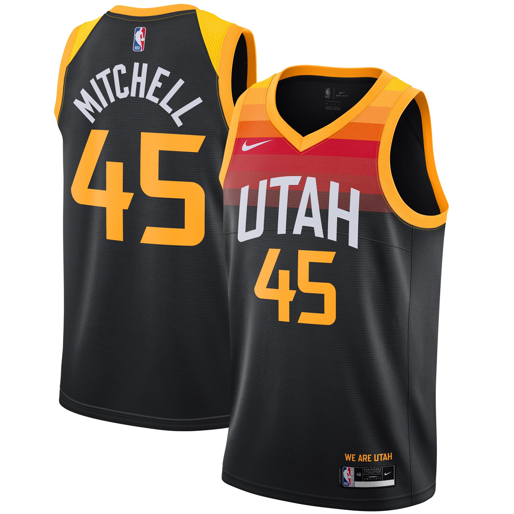 Donovan Mitchell Utah Jazz Nike 2021/22 Swingman Player Jersey Black - City Edition - vstockx