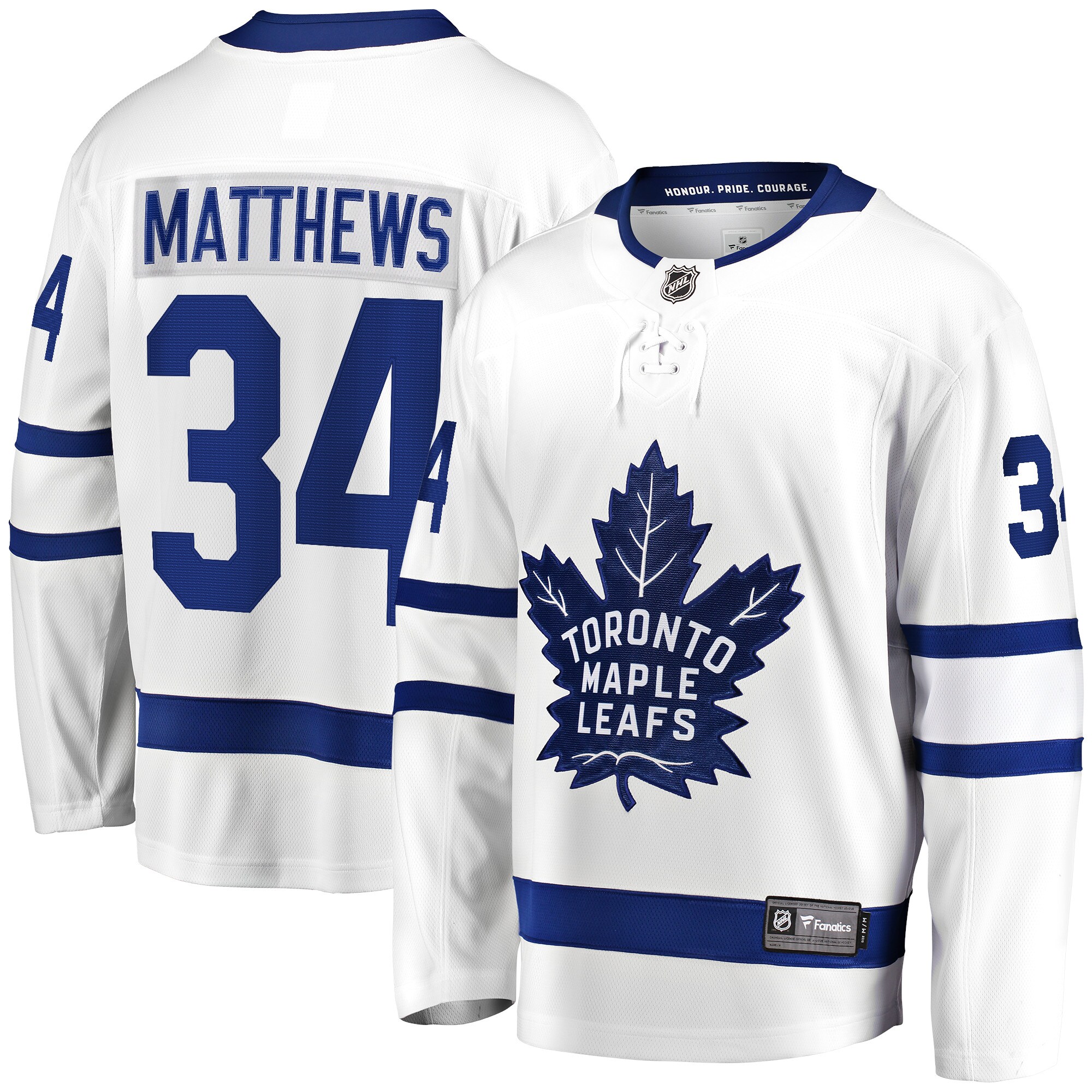 Toronto Maple Leafs Auston Matthews Fanatics Branded Away Premier Breakaway Player Jersey - White - vstockx