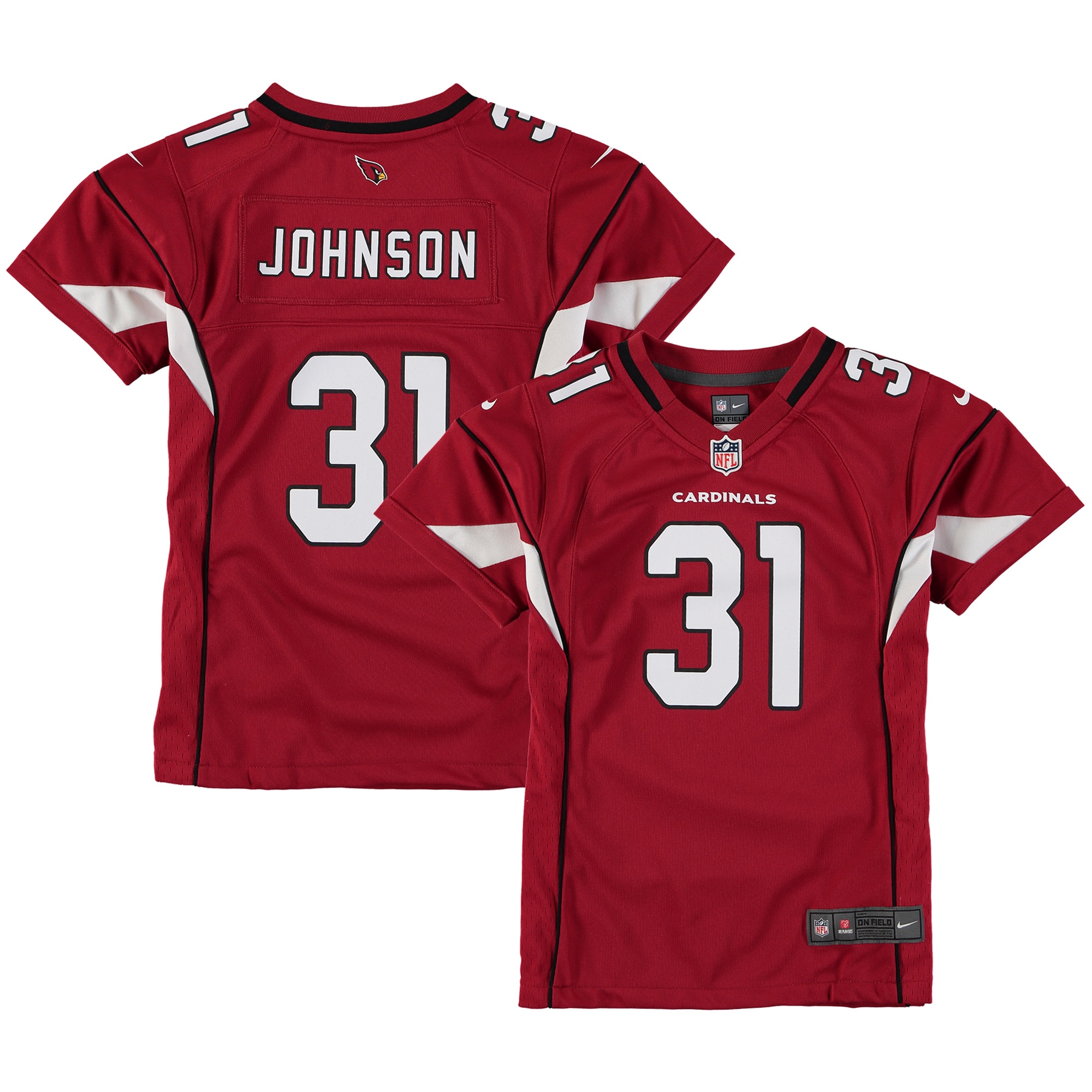 David Johnson Arizona Cardinals Nike Girls Youth Game Jersey - Cardinal - vstockx