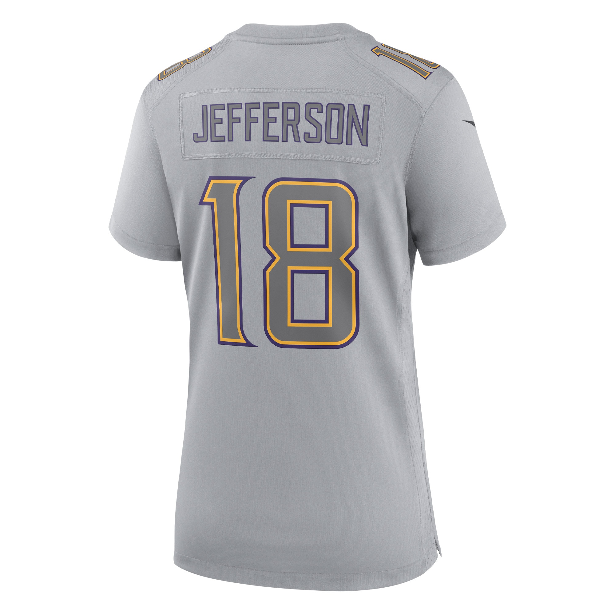 Justin Jefferson Minnesota Vikings Nike Women's Atmosphere Fashion Game Jersey - Gray - vstockx