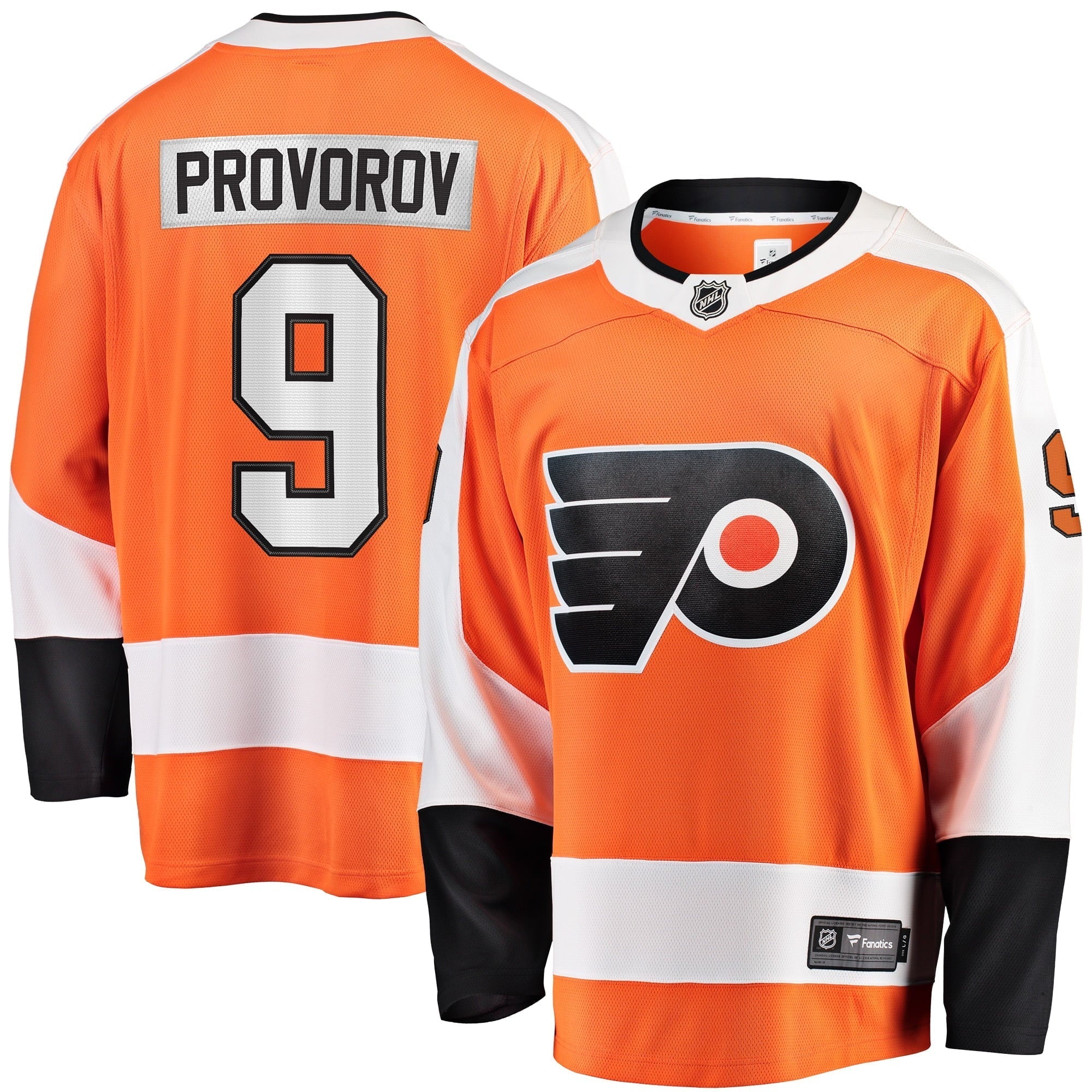 Men's Fanatics Branded Ivan Provorov Orange Philadelphia Flyers Home Breakaway Jersey - vstockx