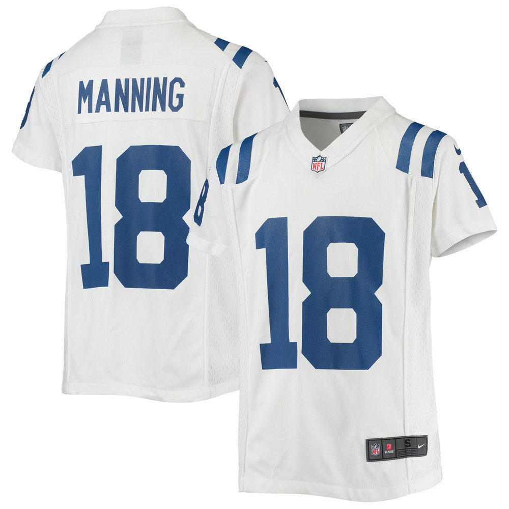 Youth Indianapolis Colts Peyton Manning Retired Player Game Jersey White - vstockx