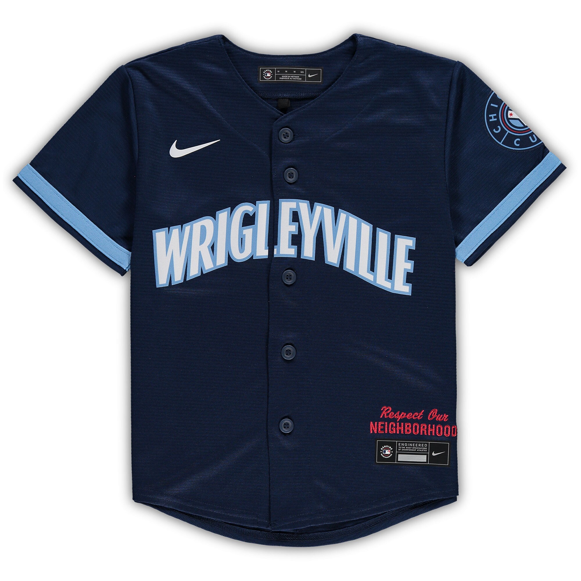 Chicago Cubs Nike Preschool MLB City Connect Replica Team Jersey - Navy - vstockx