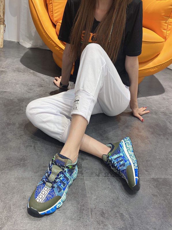 Versace Trigreca Black Royal Blue Purple - vstockx