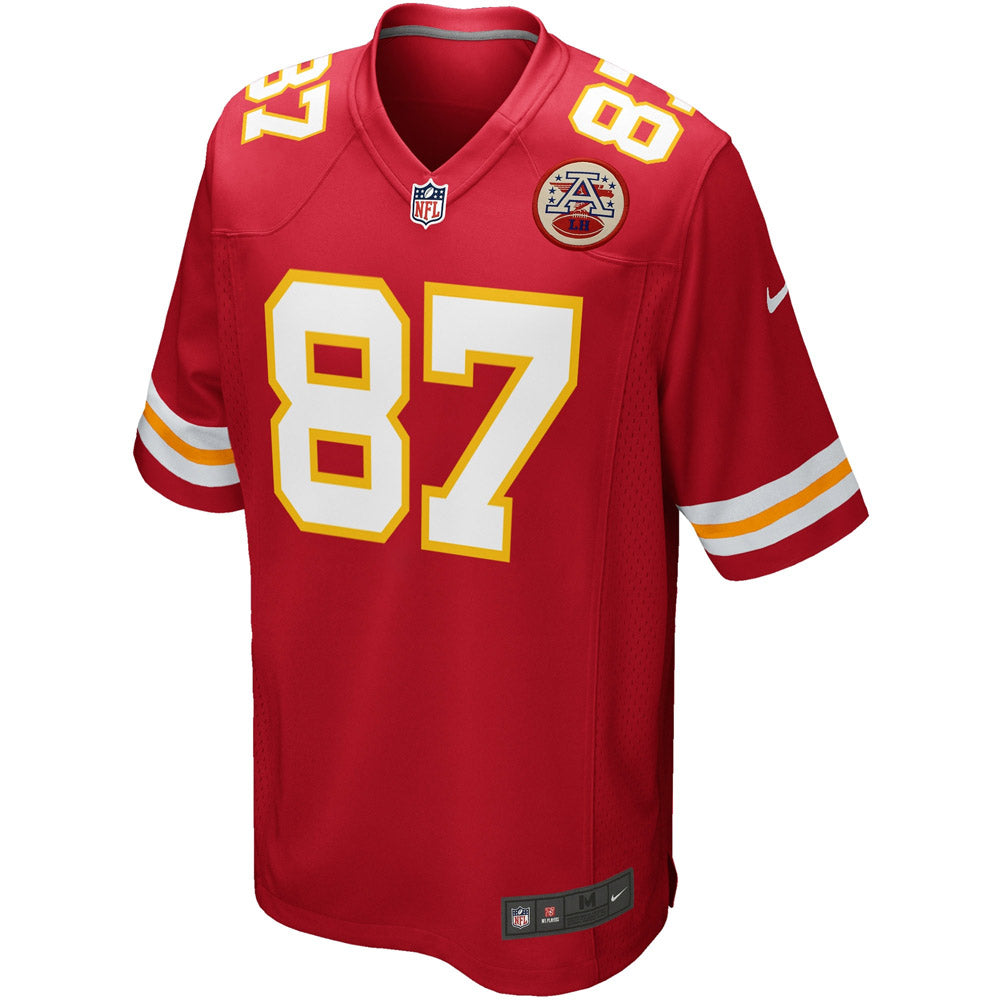 Youth Kansas City Chiefs Travis Kelce Team Color Game Jersey Red - vstockx