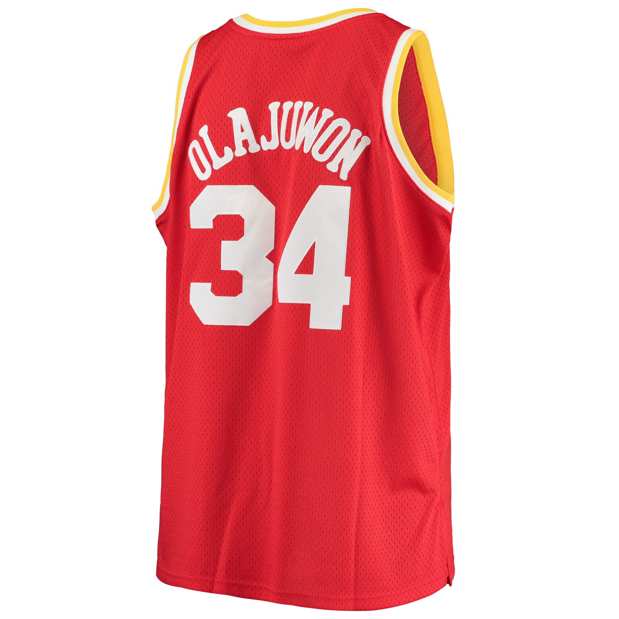 Hakeem Olajuwon Houston Rockets Mitchell & Ness Big & Tall Hardwood Classics Jersey - Red - vstockx