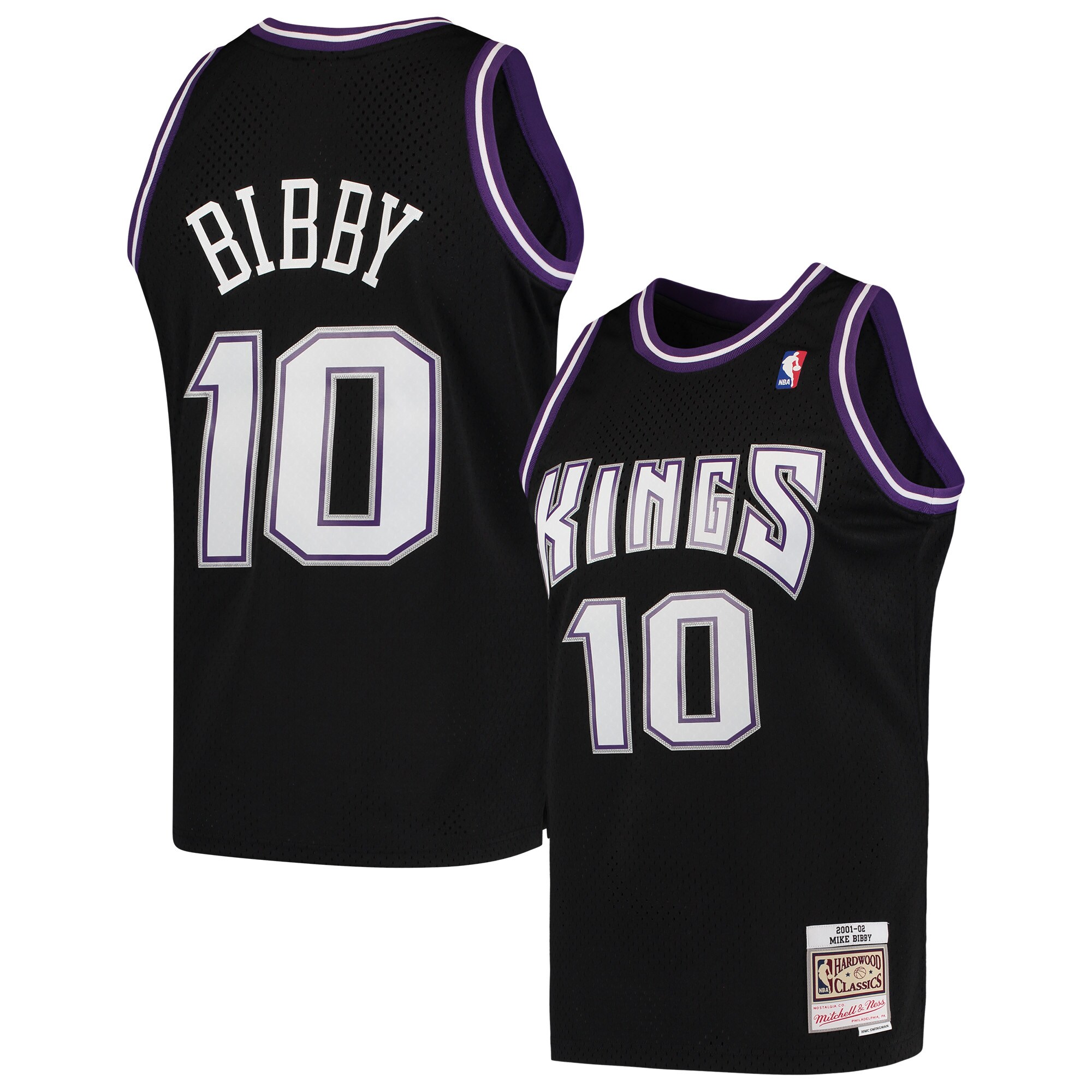 Mike Bibby Sacramento Kings Mitchell & Ness Hardwood Classics Swingman Jersey - Black - vstockx