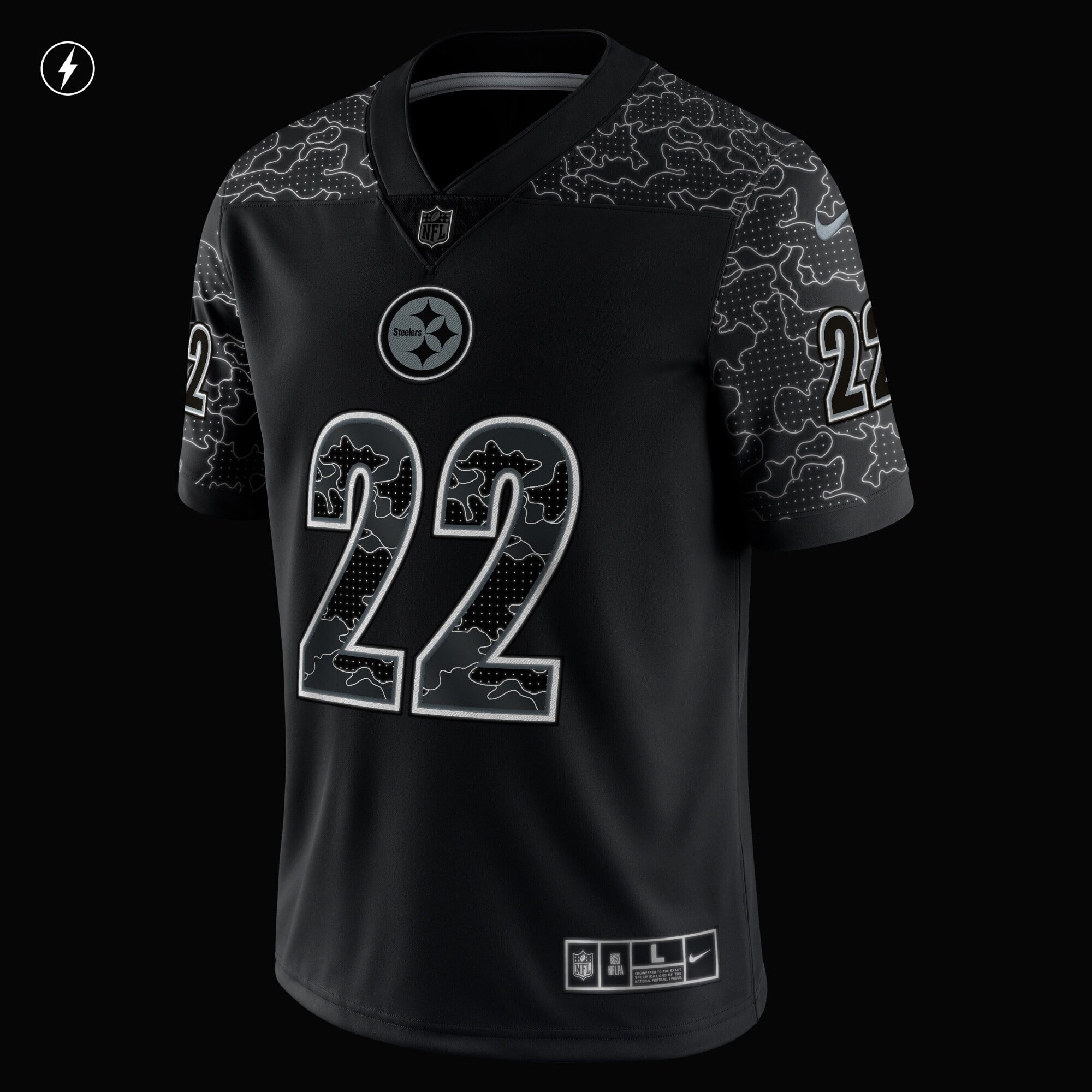 Men's Nike Najee Harris Black Pittsburgh Steelers RFLCTV Limited Jersey - vstockx