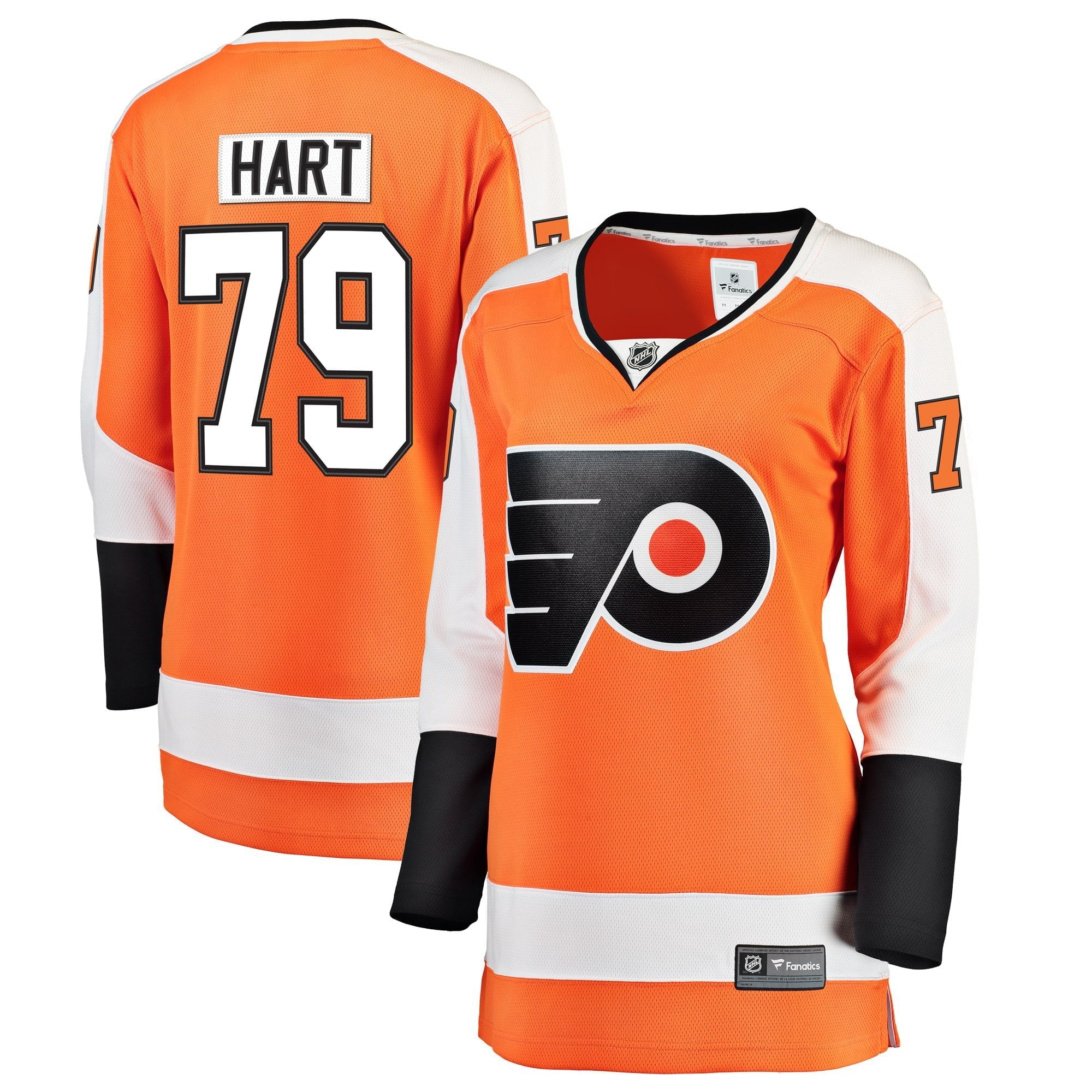 Carter Hart Philadelphia Flyers Fanatics Branded Women's Home Premier Breakaway Player Jersey - Orange - vstockx
