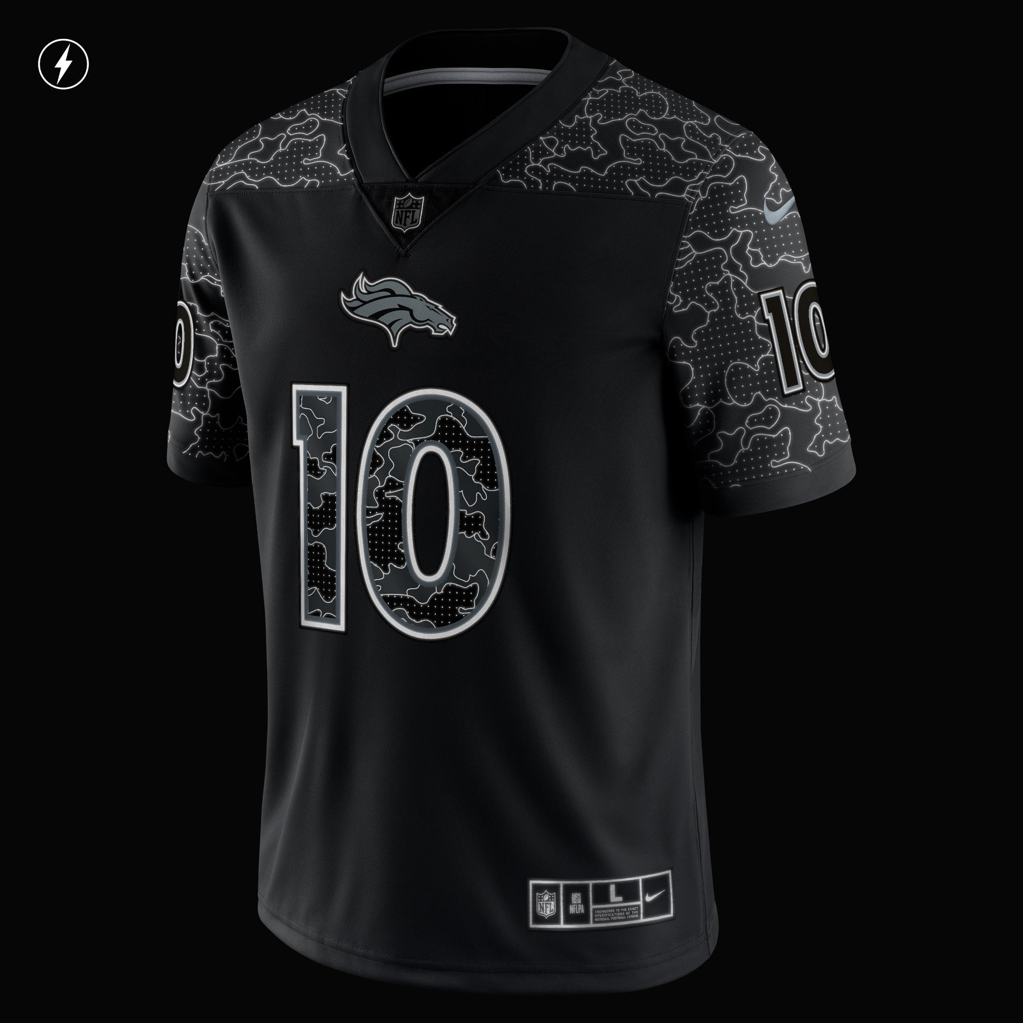 Men's Nike Jerry Jeudy Black Denver Broncos RFLCTV Limited Jersey - vstockx