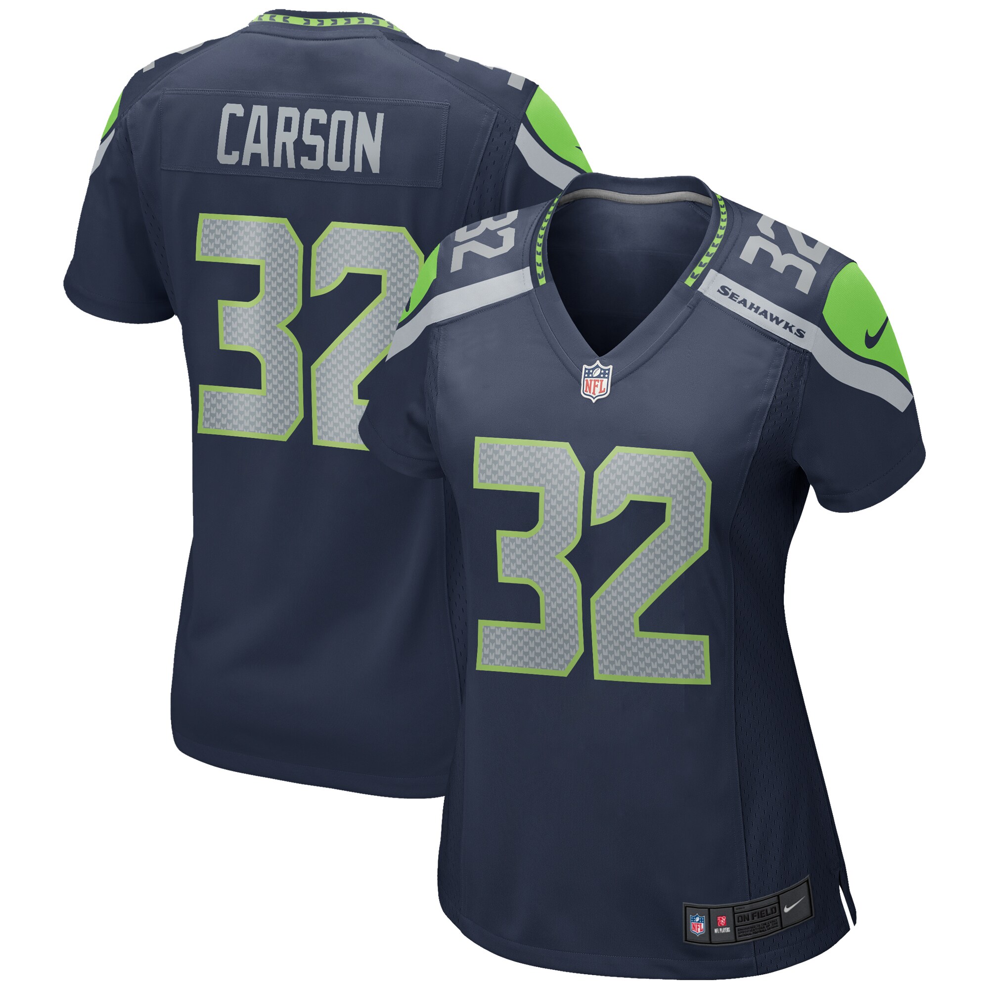 Chris Carson Seattle Seahawks Nike Women's Game Jersey - College Navy - vstockx