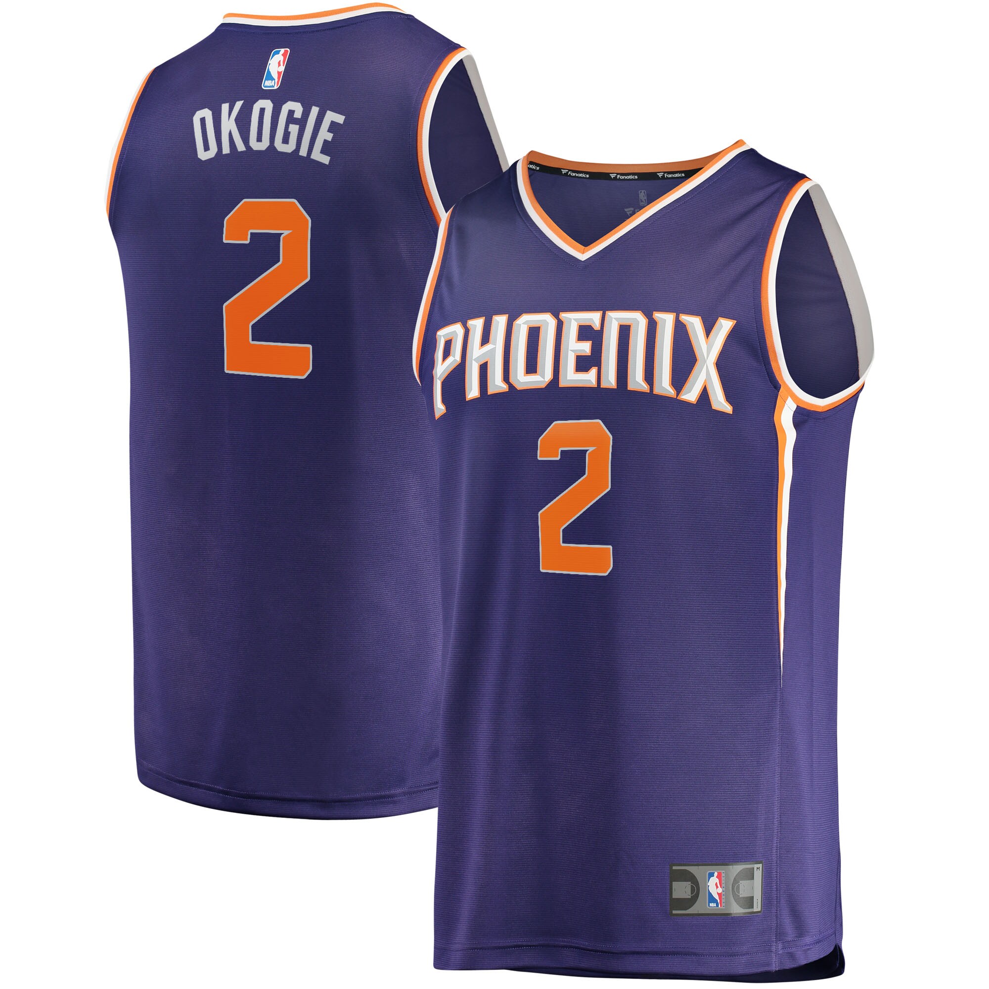 Josh Okogie Phoenix Suns Fanatics Branded Fast Break Replica Jersey - Icon Edition - Purple - vstockx