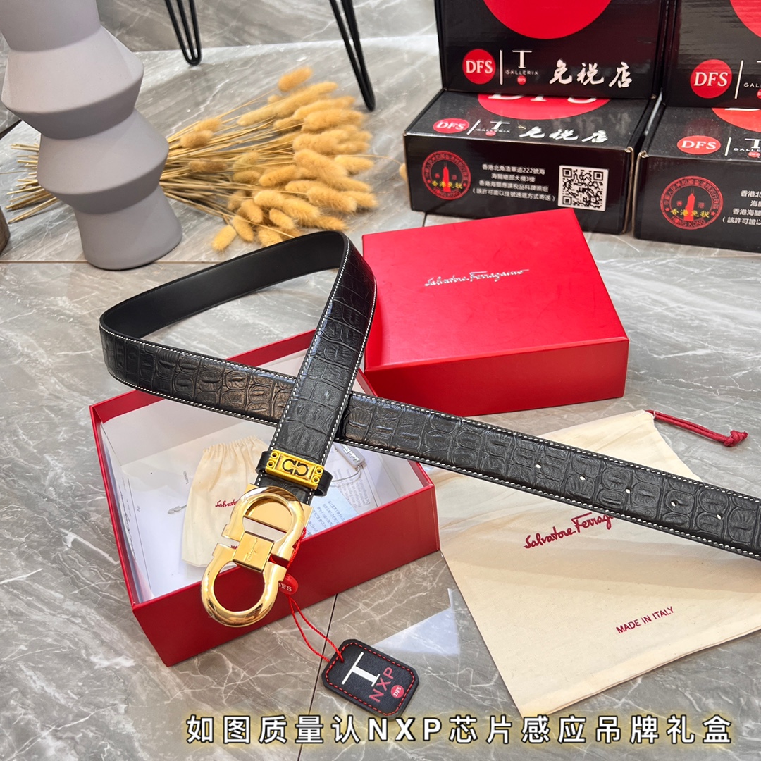 Streetwear Belt Ferragamo 320077 size:3.5cm - vstockx
