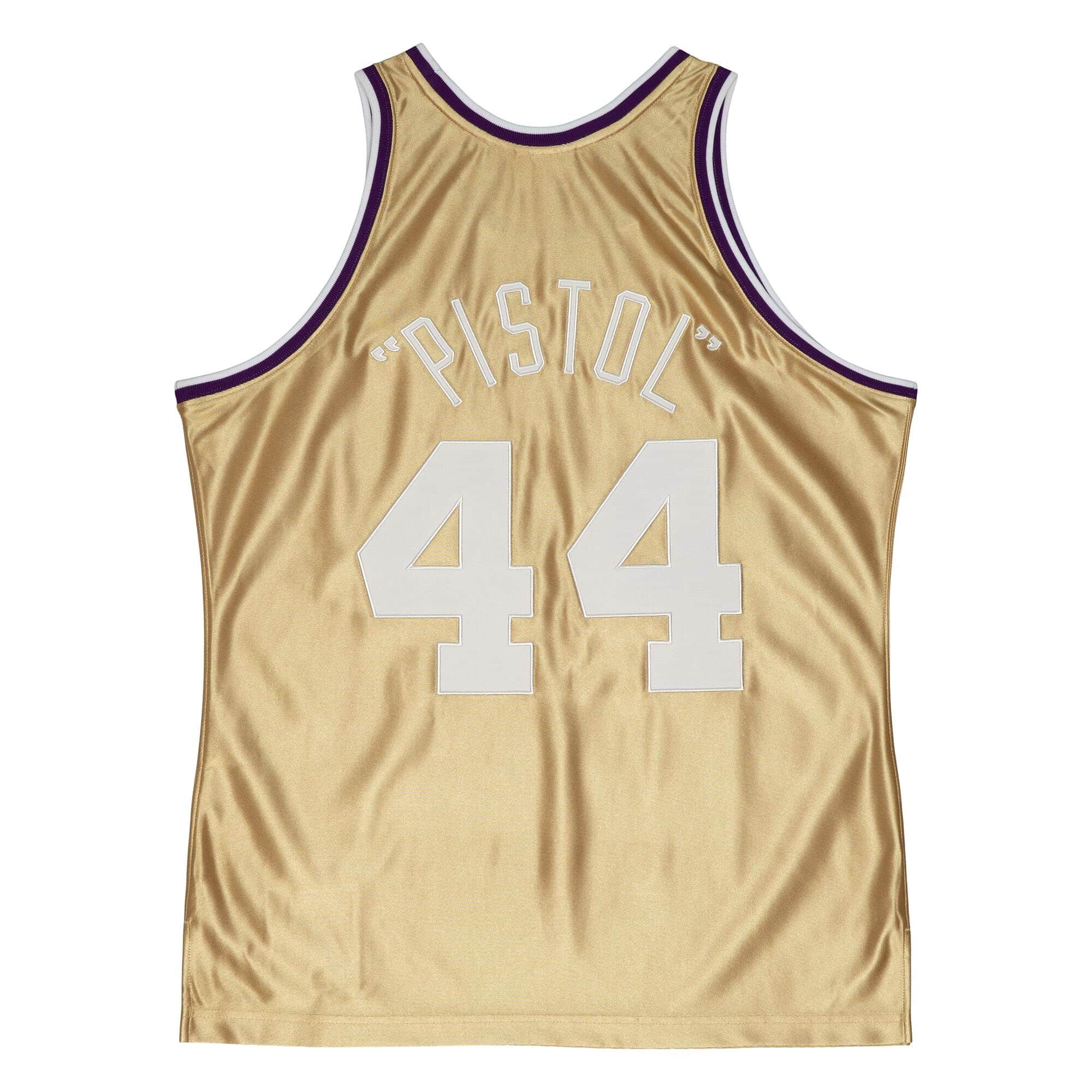 75th Anniversary Gold Swingman Pete Maravich Utah Jazz 1974-75 Jersey - vstockx
