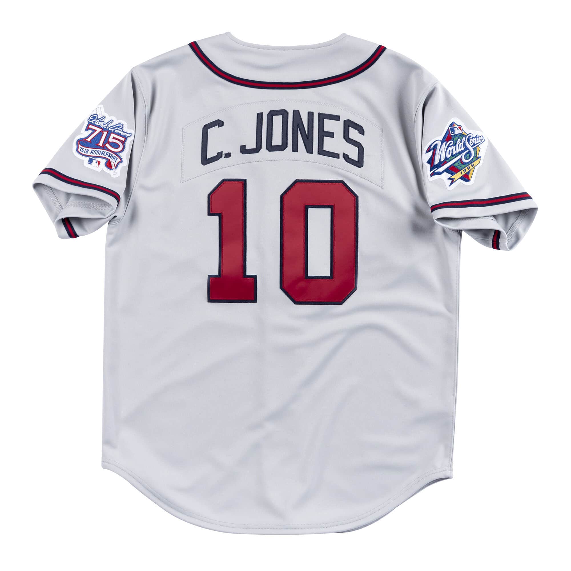 Authentic Jersey Atlanta Braves Road 1999 Chipper Jones - vstockx