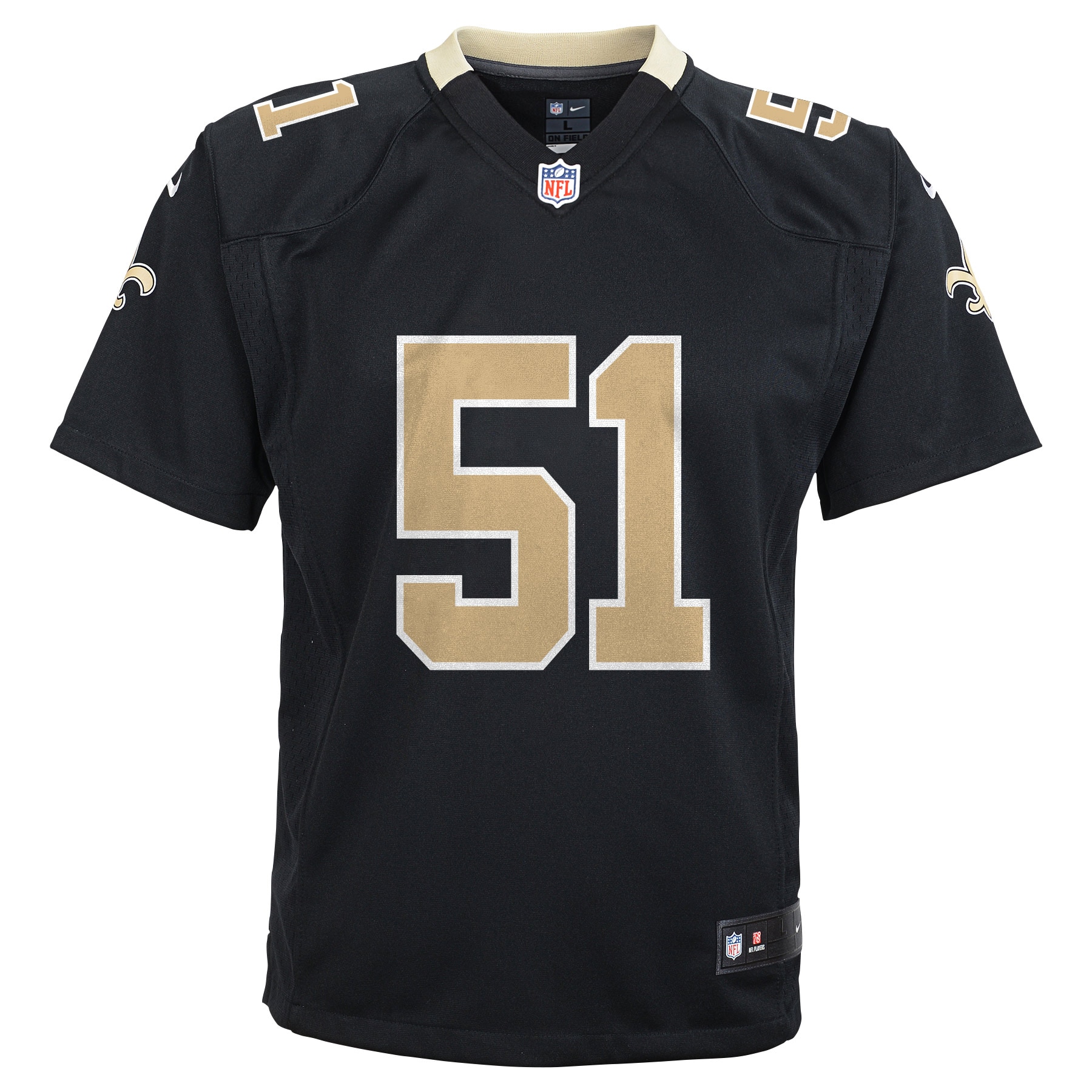 Sam Mills New Orleans Saints Nike Youth Retired Game Jersey - Black - vstockx