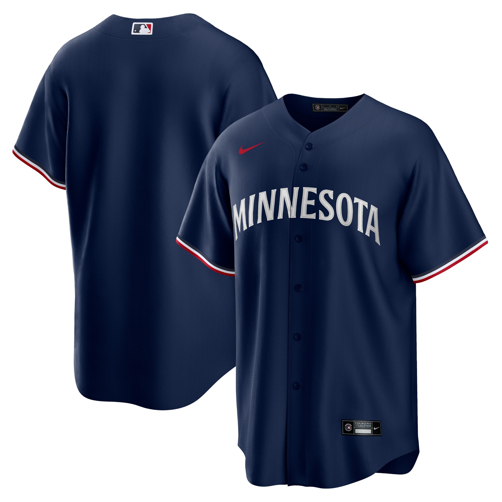 Minnesota Twins Nike Alternate Replica Team Logo Jersey - Navy - vstockx