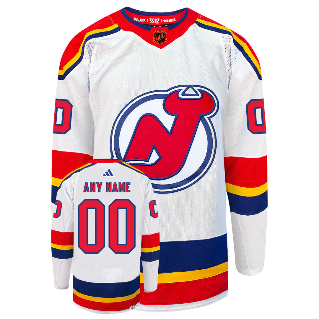 Customizable New Jersey Devils Adidas 2022 Primegreen Reverse Retro Authentic NHL Hockey Jersey - vstockx