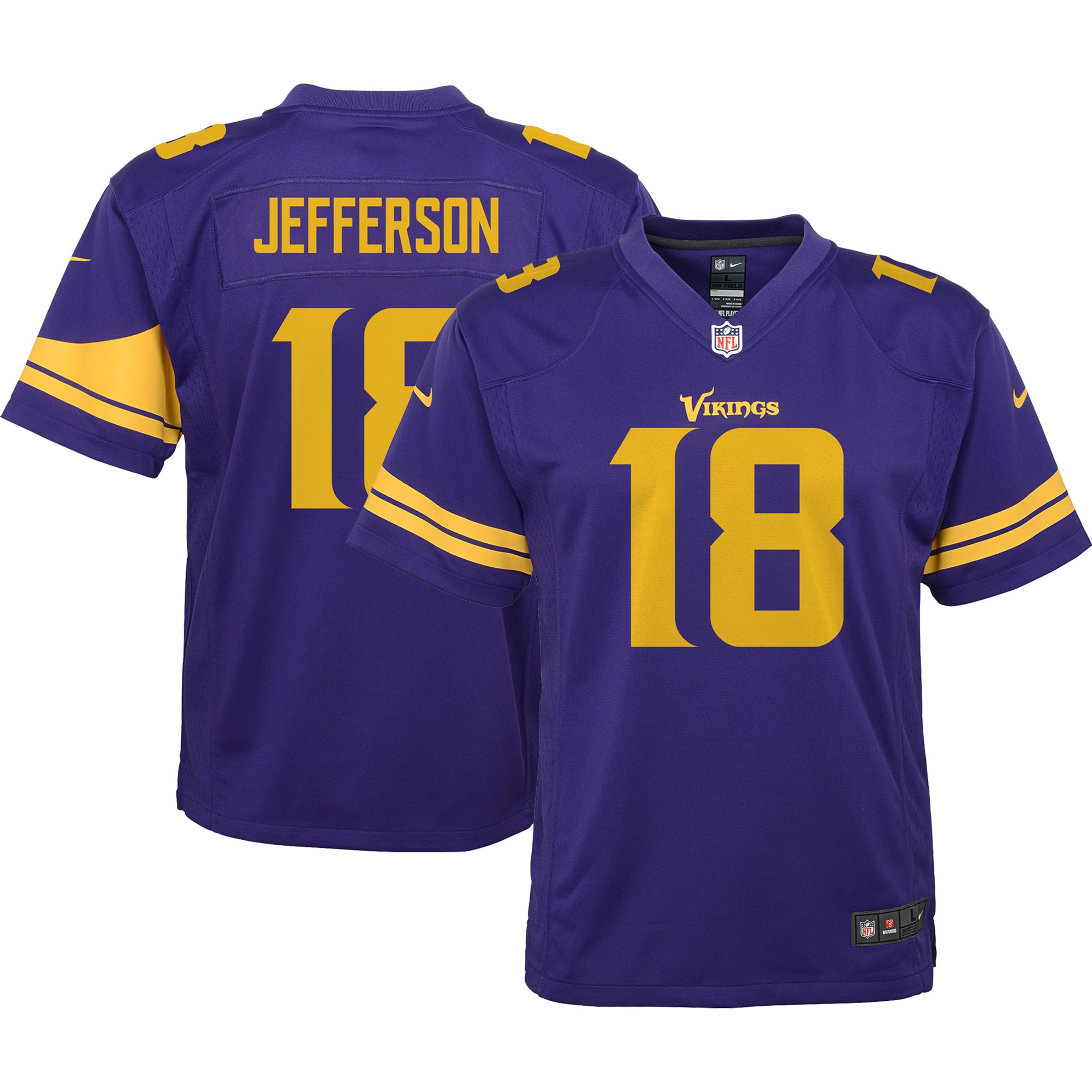 Justin Jefferson Minnesota Vikings Nike Youth Game Jersey - Purple - vstockx