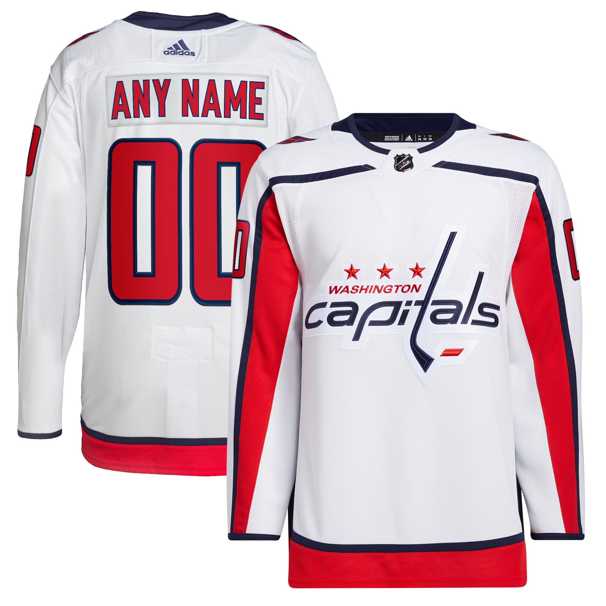 Washington Capitals adidas Away Primegreen Authentic Pro Custom Jersey - White - vstockx