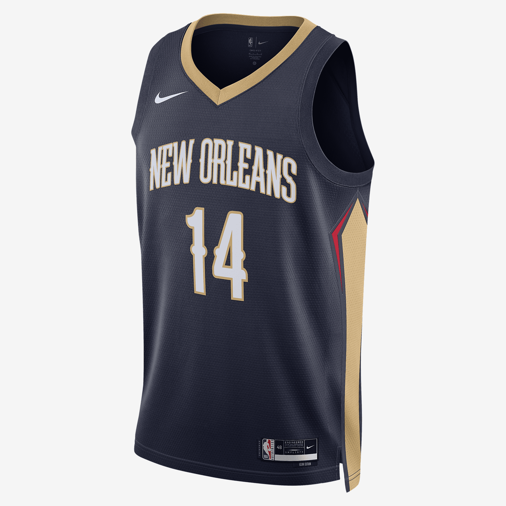 New Orleans Pelicans Icon Edition 2022/23 Nike Dri-FIT NBA Swingman Jersey - College Navy - vstockx