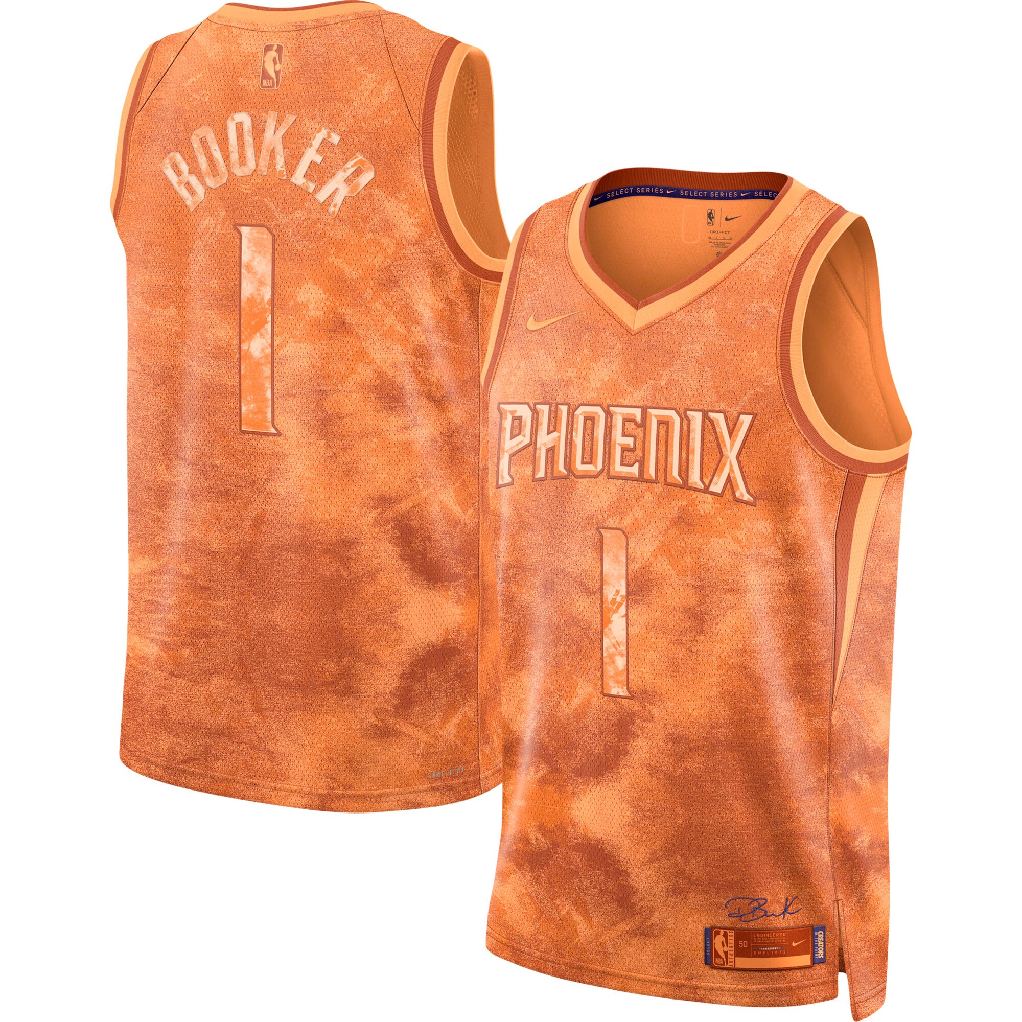 Devin Booker Phoenix Suns Nike Unisex Select Series Swingman Jersey - Orange - vstockx